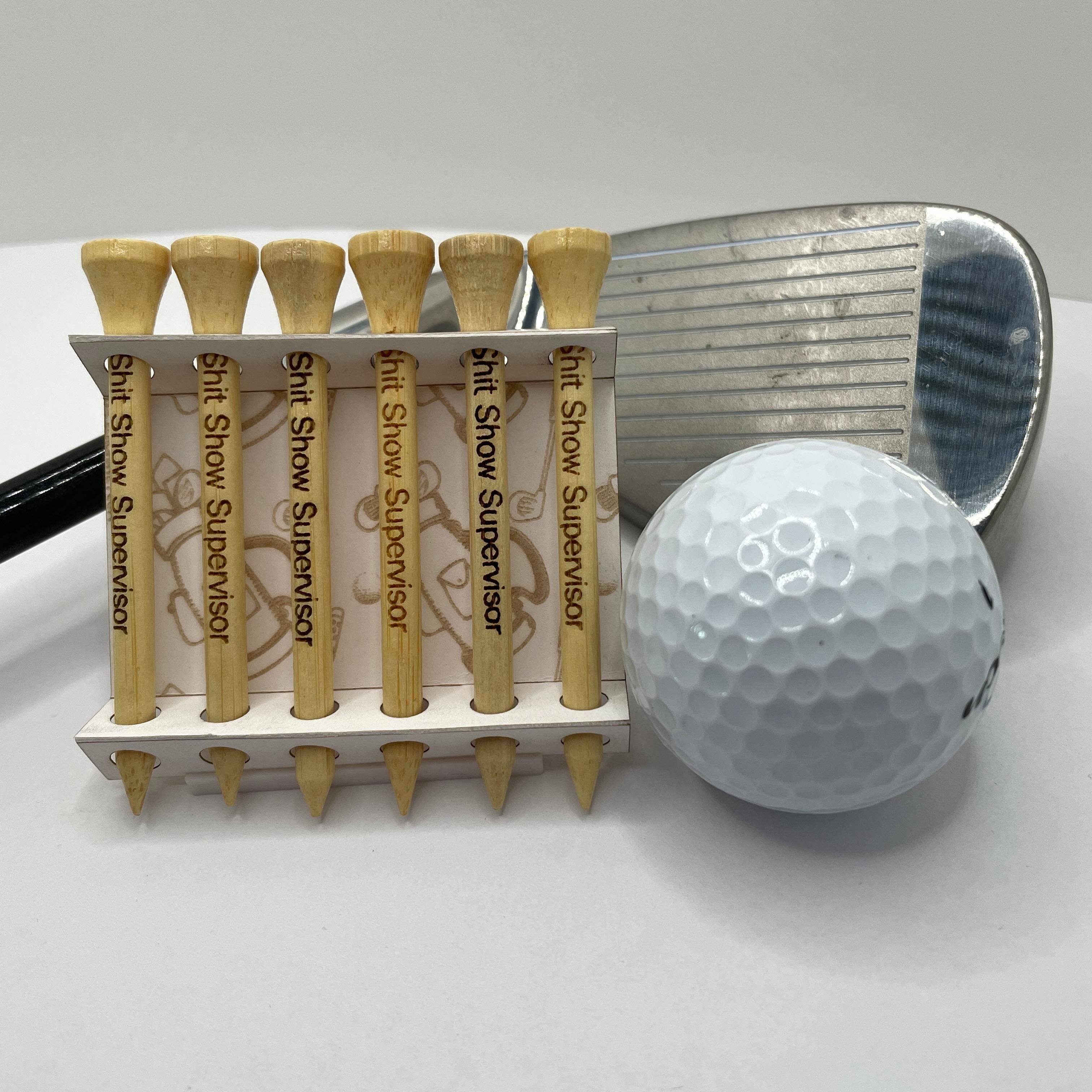 “S - Show Supervisor” Funny Golf Tees – Set of Six Gag Gift for Bosses and Managers