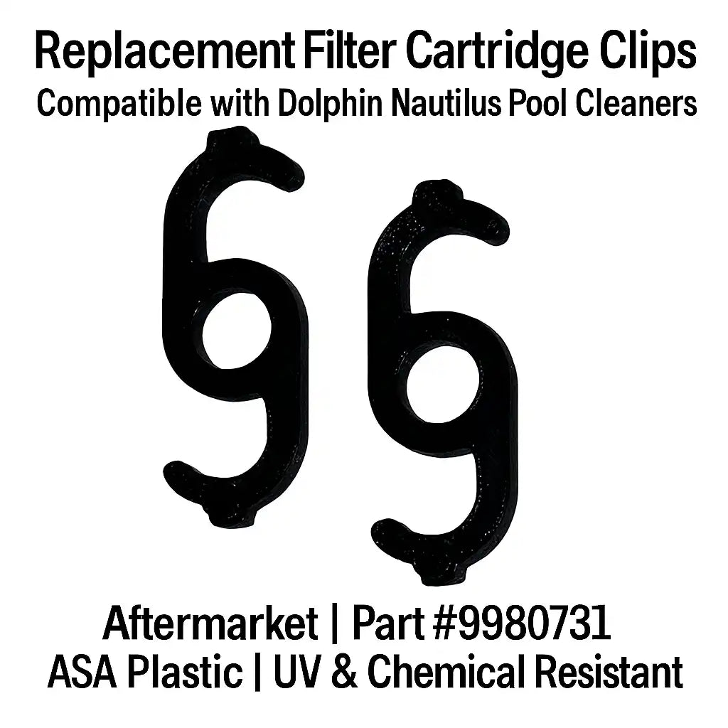 2-Pack Replacement Cartridge Locking Clips Compatible with Dolphin Nautilus Pool Cleaner – Fits Part 9980731