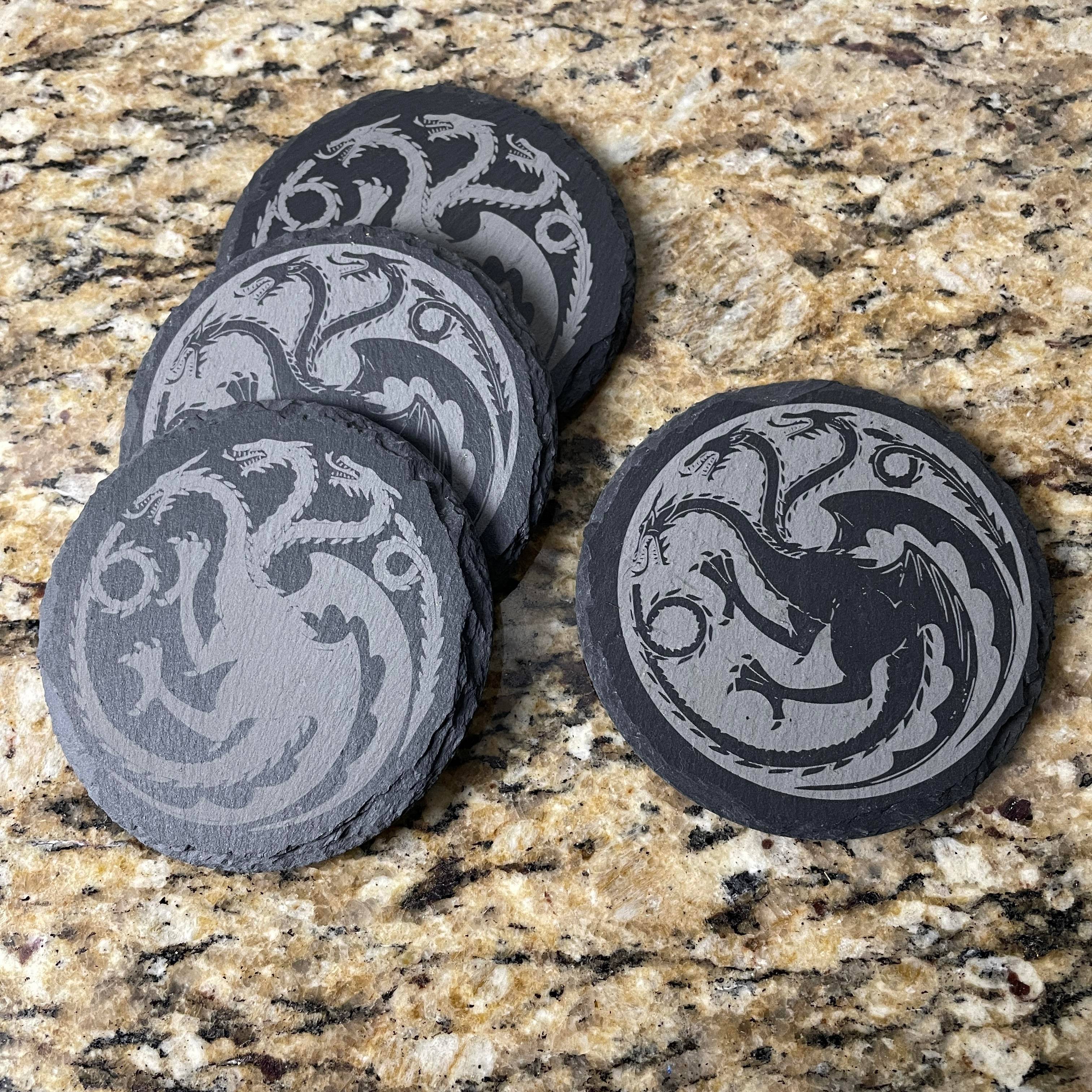 Dragon Slate Coasters Ð Iconic & Durable Drink Coaster Set
