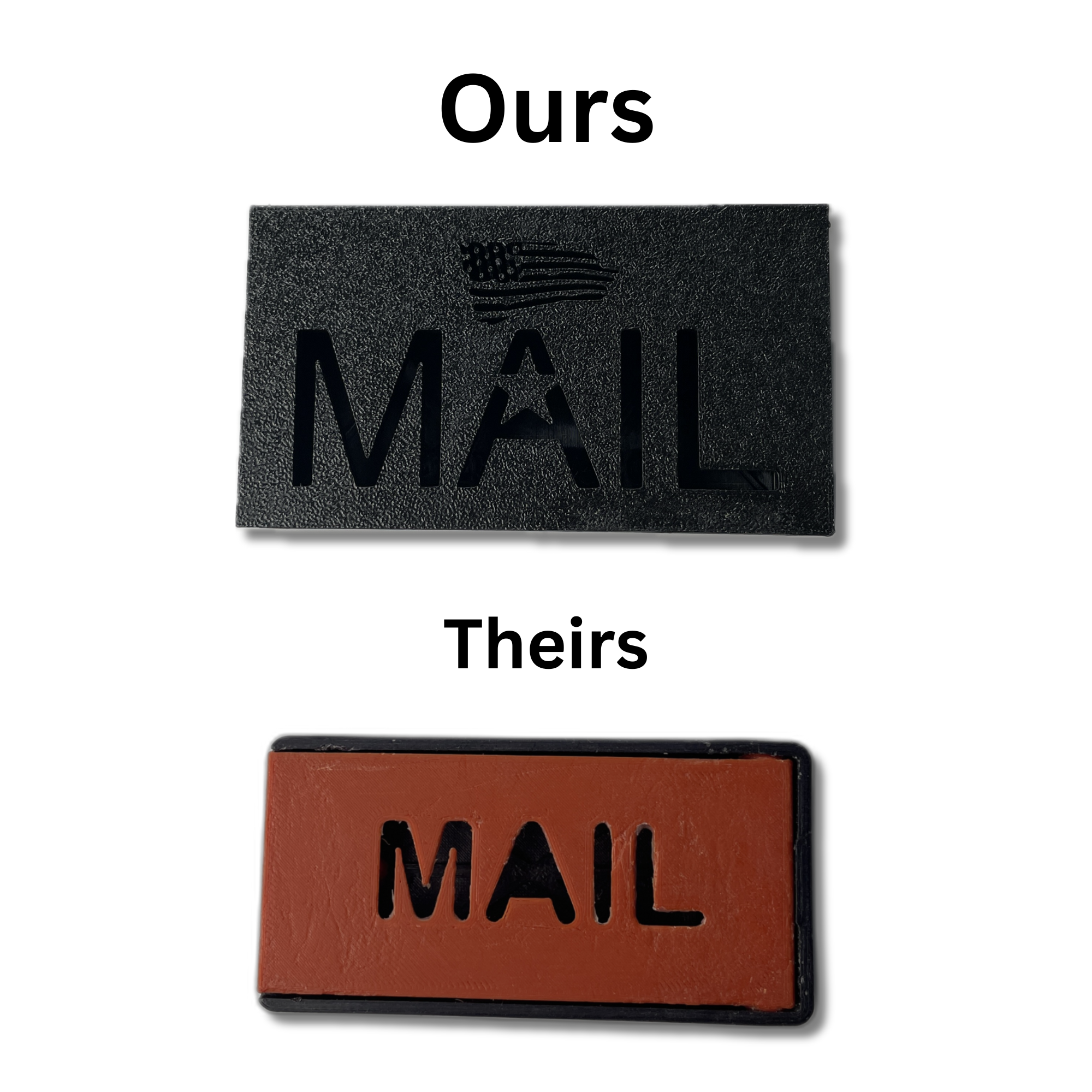 Product comparison of ours vs theirs.