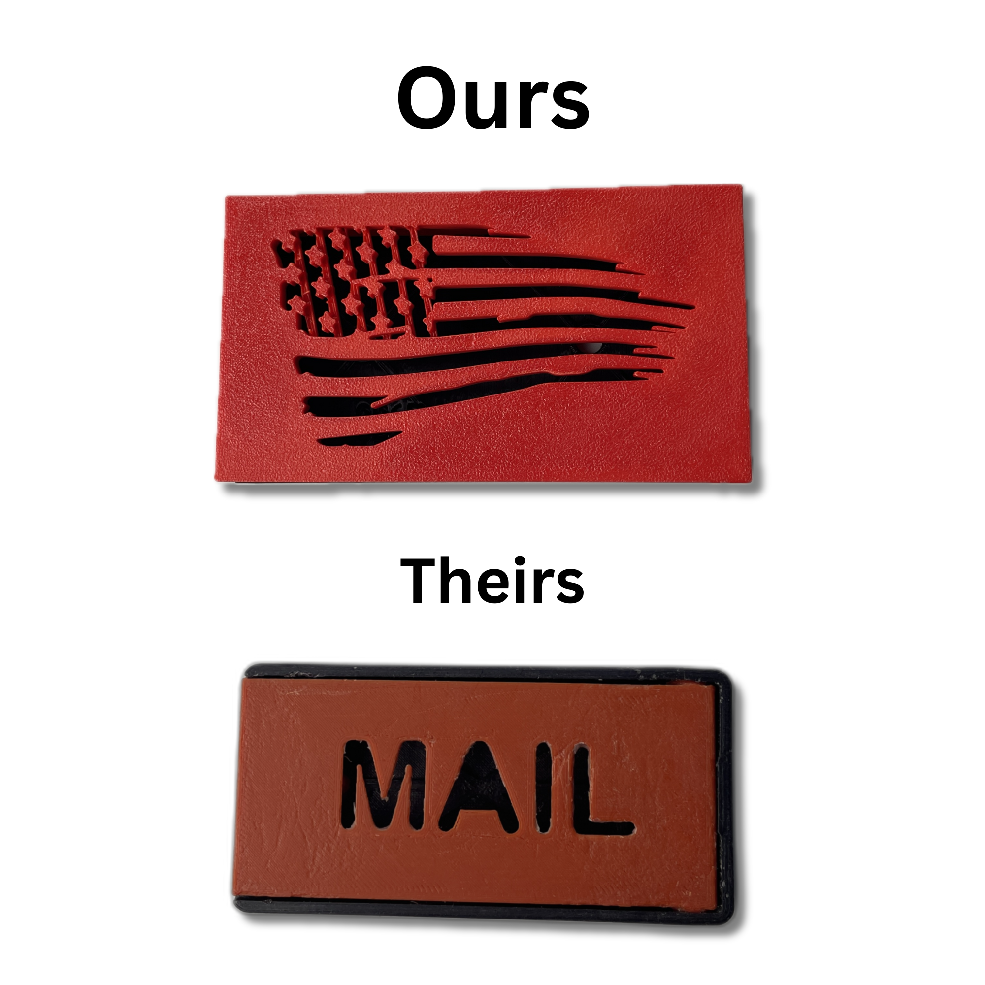 Product comparison of ours vs theirs.