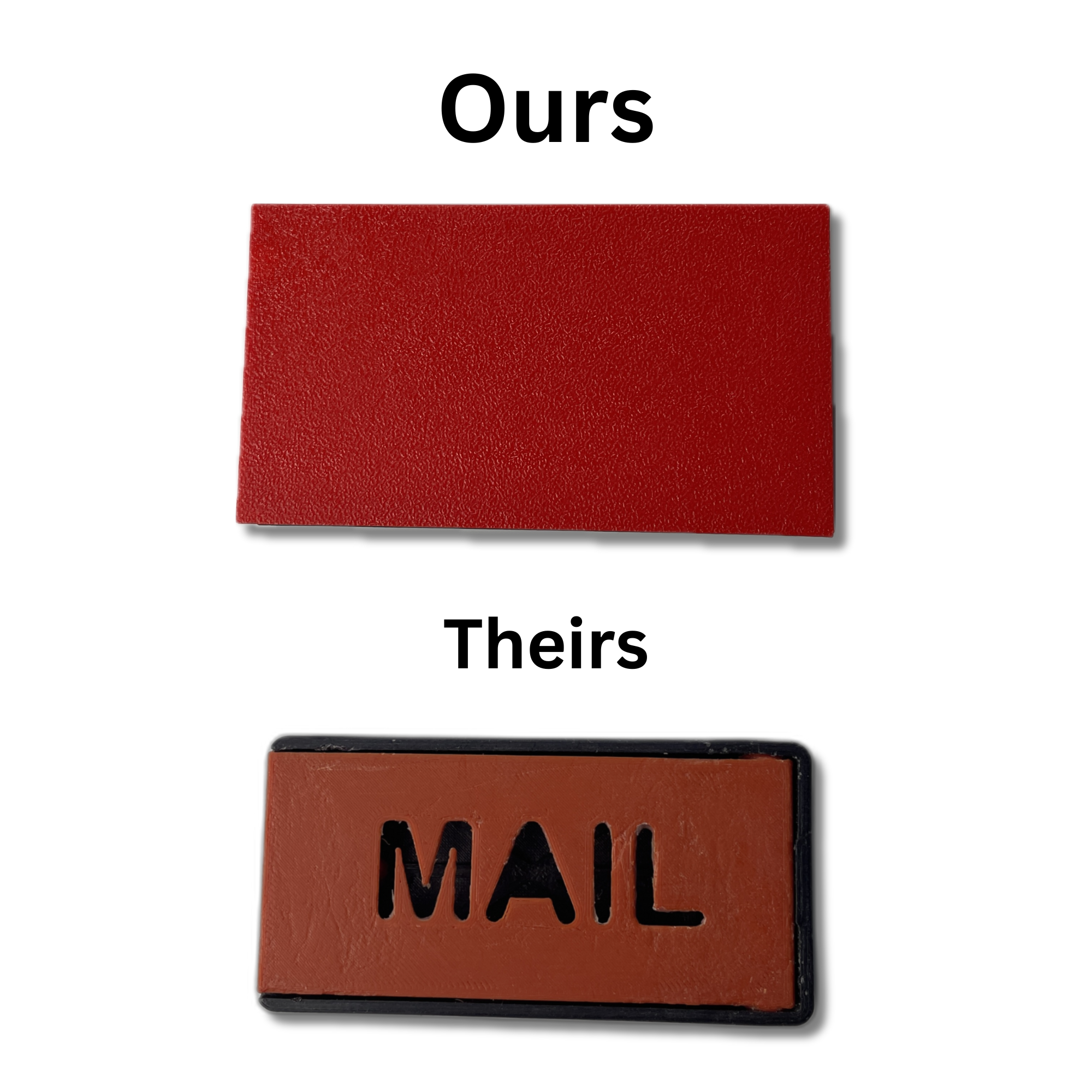 Product comparison of ours vs theirs.