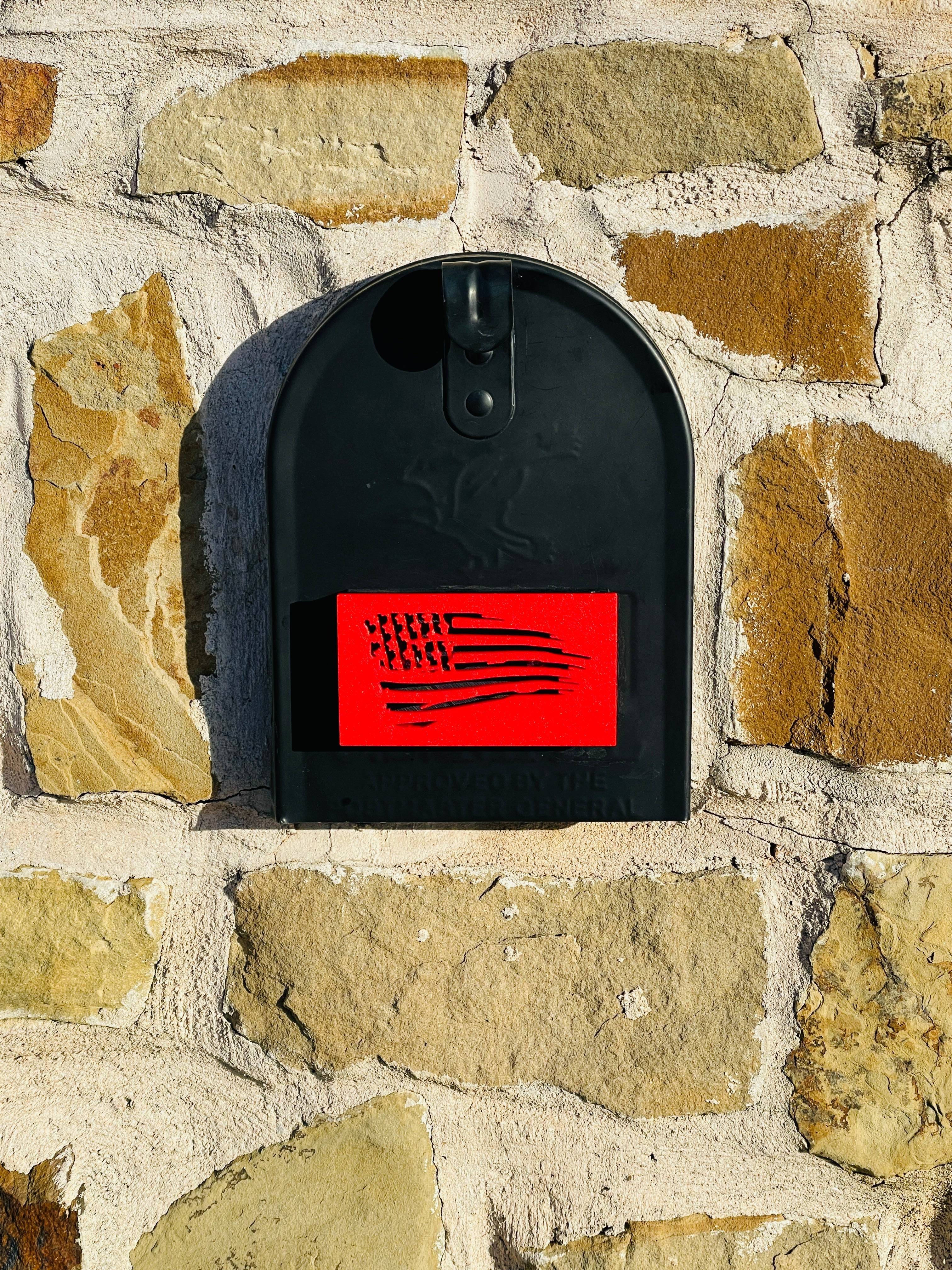Mailbox Flag for Stone or Brick Mailboxes is a front mount mailbox flag.