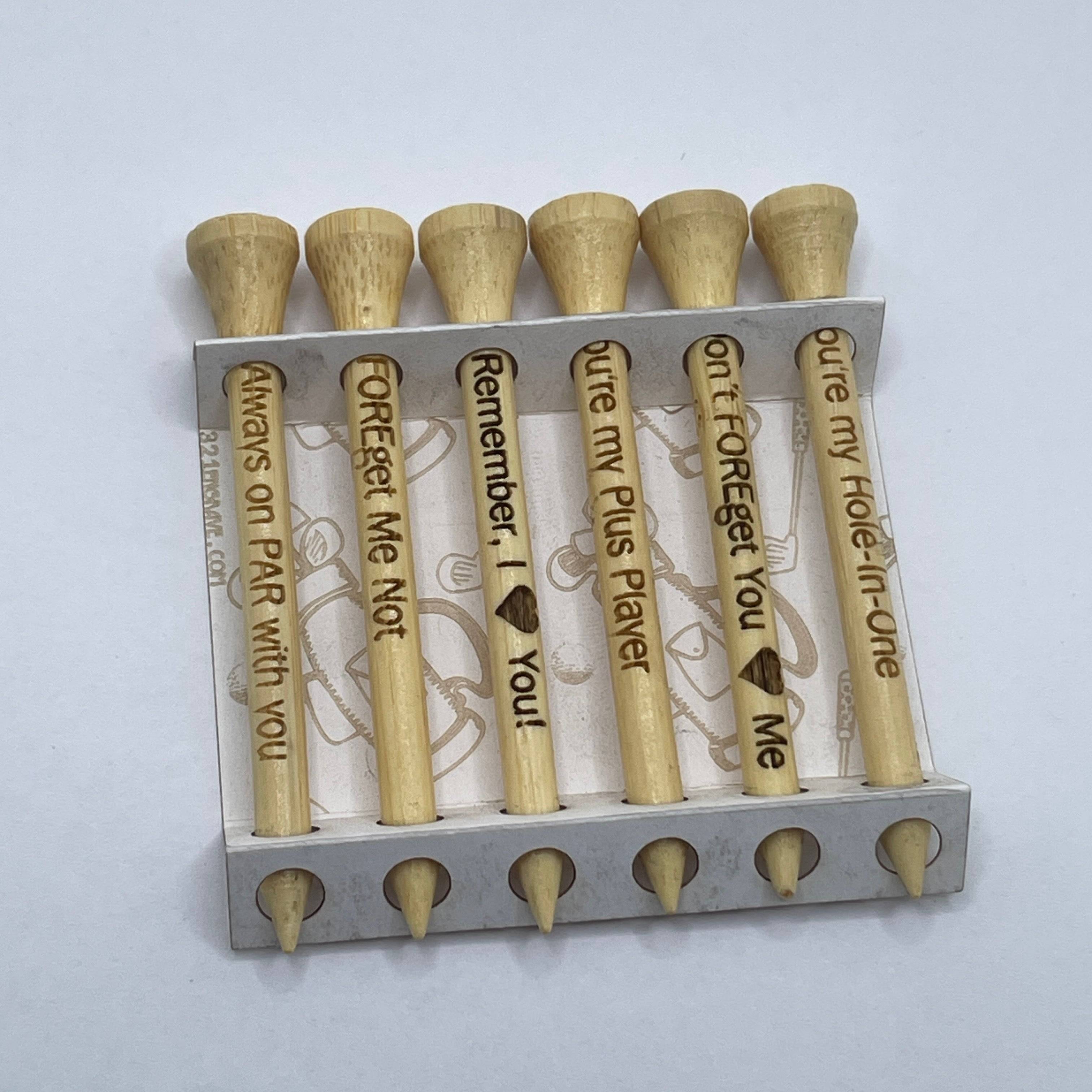 Romantic Bamboo Golf Tees Ð Perfect Gift for Your Golf-Loving Partner