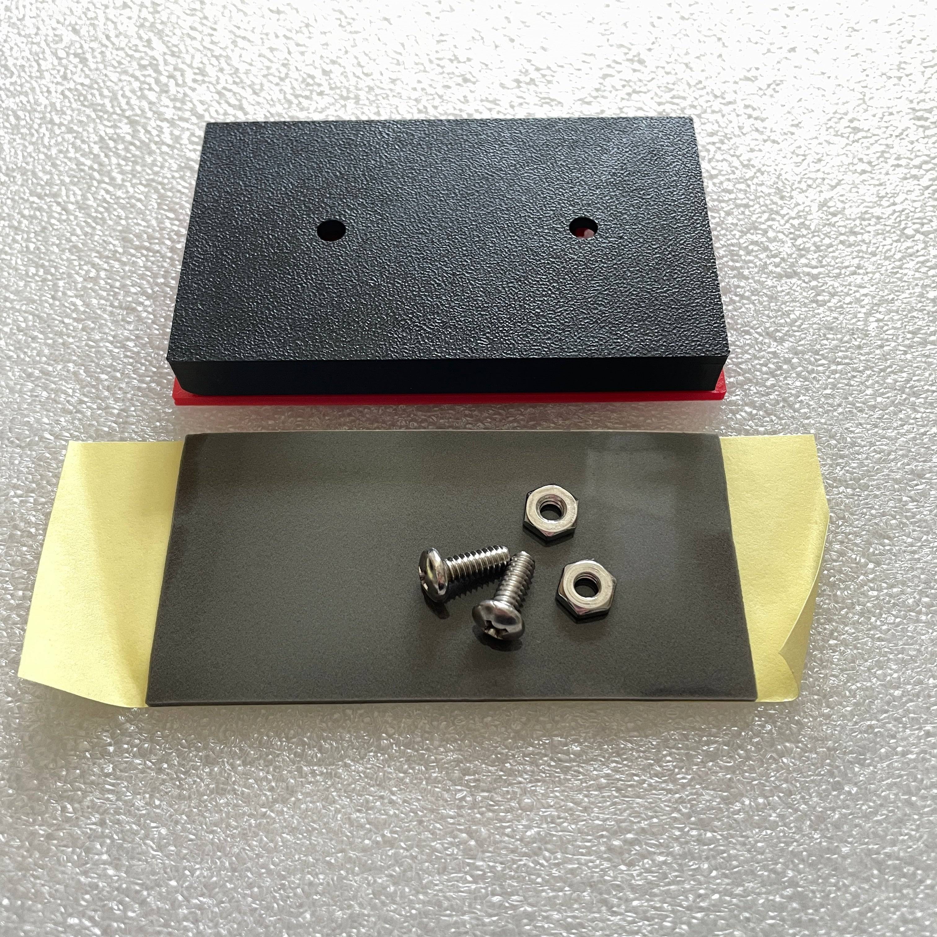 mount your mailbox flag for brick or stone mailboxes using the included hardware. You can choose from screwing it into the front of your mailbox for a more permanent fixture or the double sided adhesive for a faster, more convenient method.