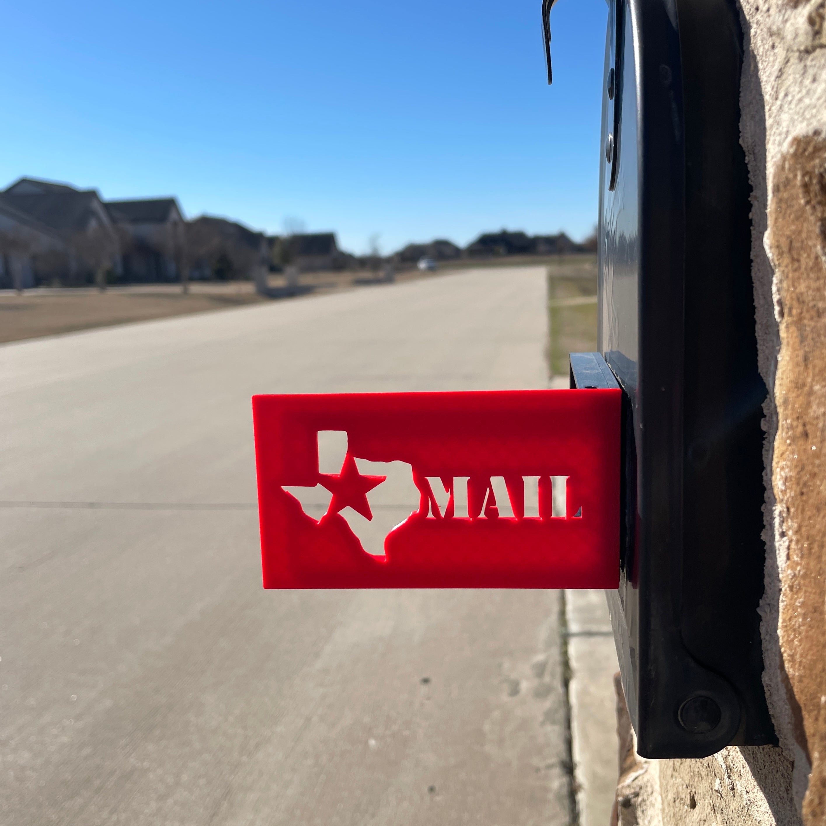 Mailbox Flag for Brick or Stone Mailbox adds curb appeal to your mailbox and helps alert your mail carrier to your outgoing mail.