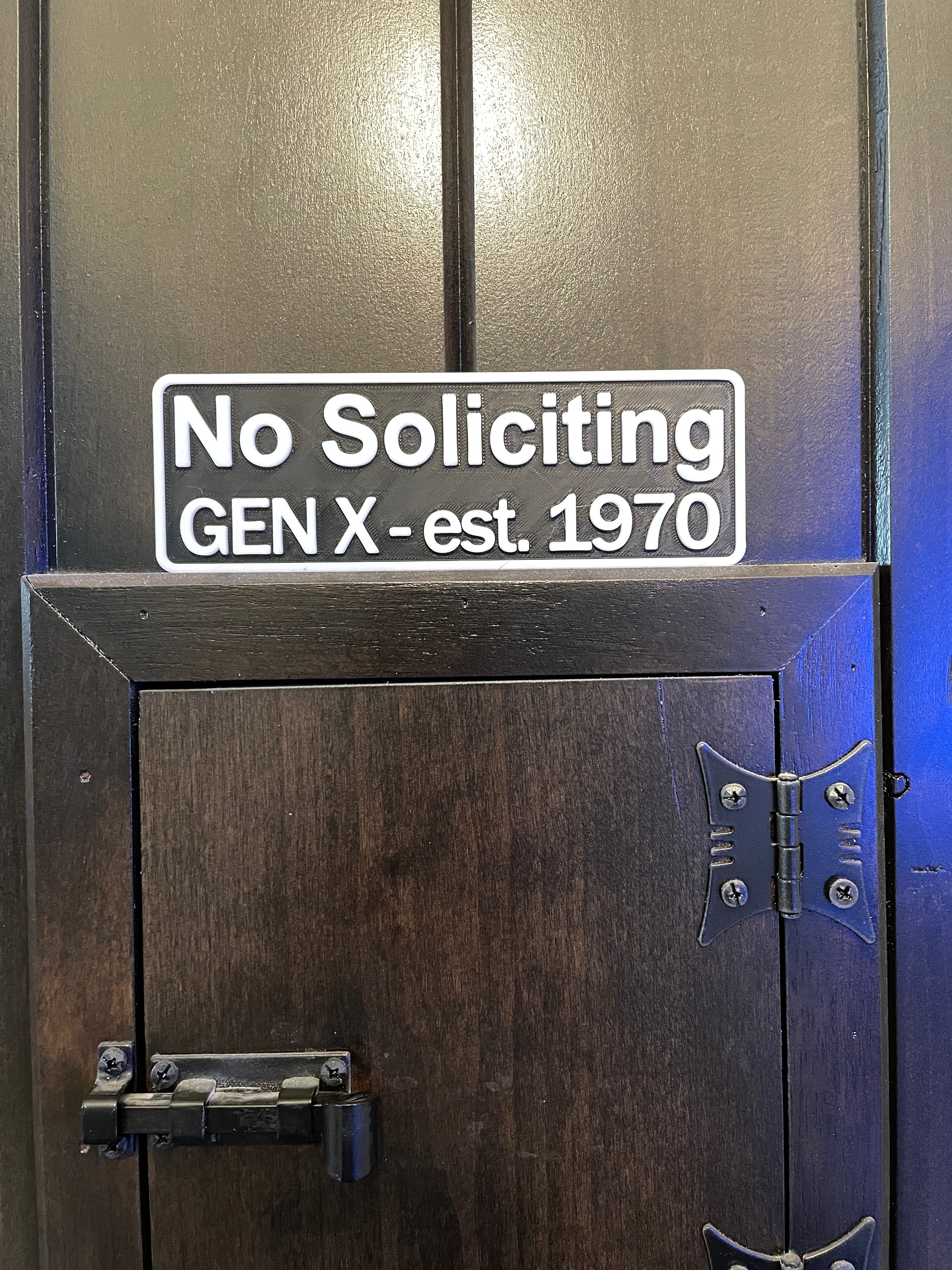 No Soliciting Gen X Sign - Durable & Bold for Home or Business
