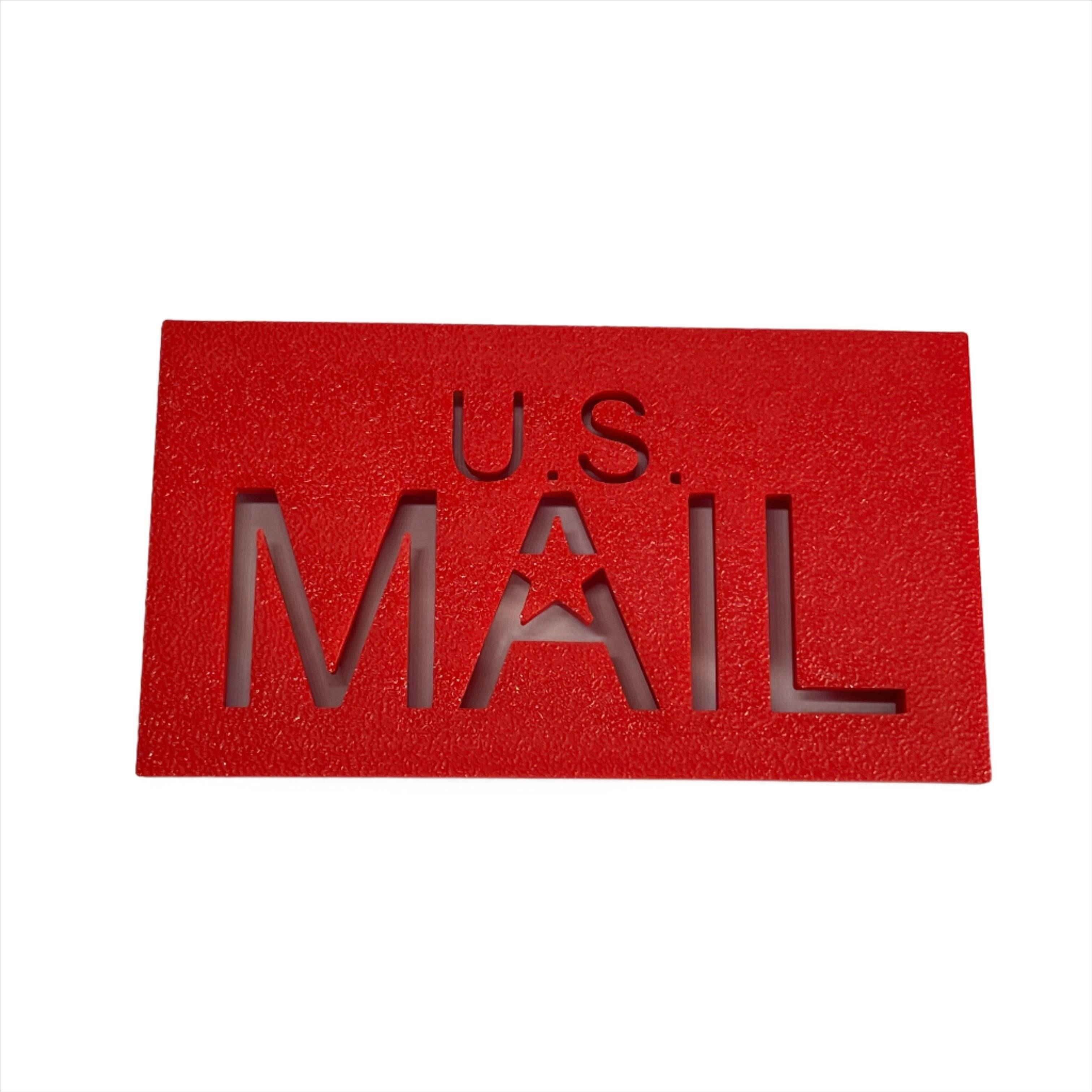 red front of mix and match mailbox flag for brick or stone mailboxes. This custom flag is made durable for extreme weather and is UV resistant.