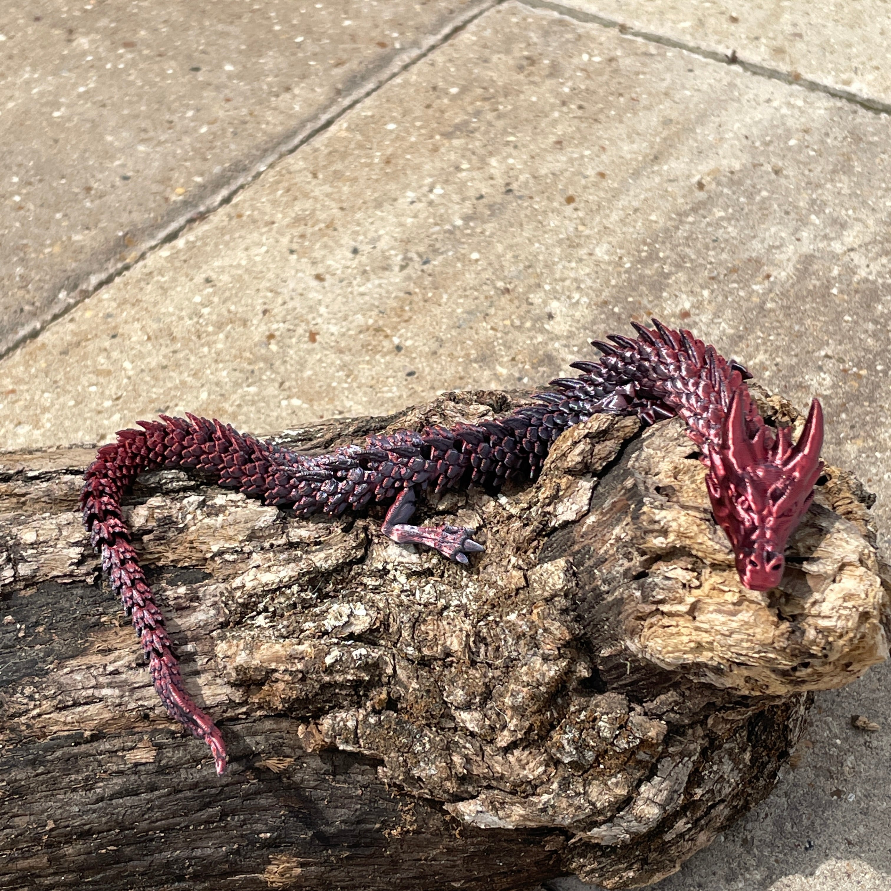 3D Printed Articulated Crystal Fire Dragon Ð Solid & Multicolor