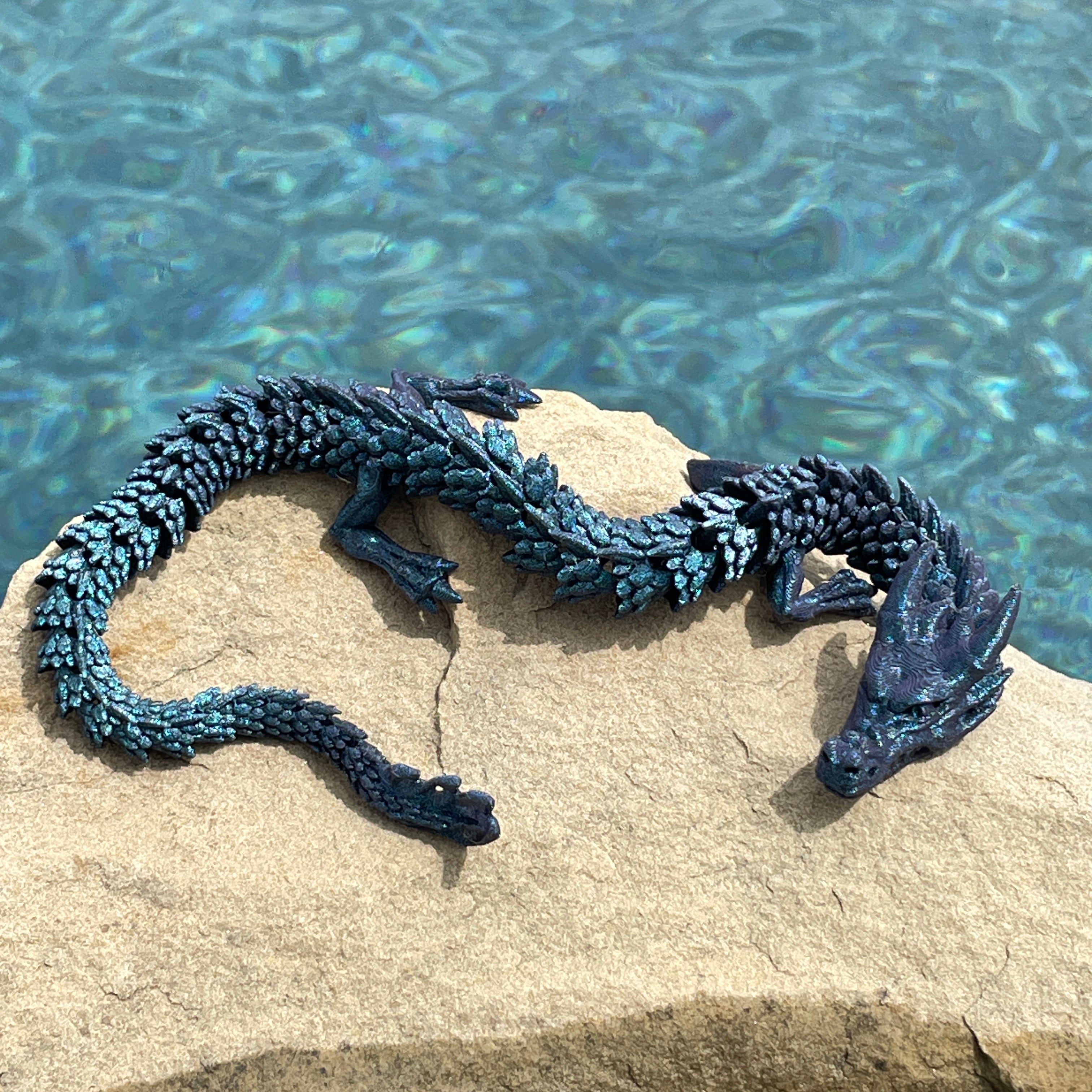 3D Printed Articulated Crystal Fire Dragon Ð Solid & Multicolor