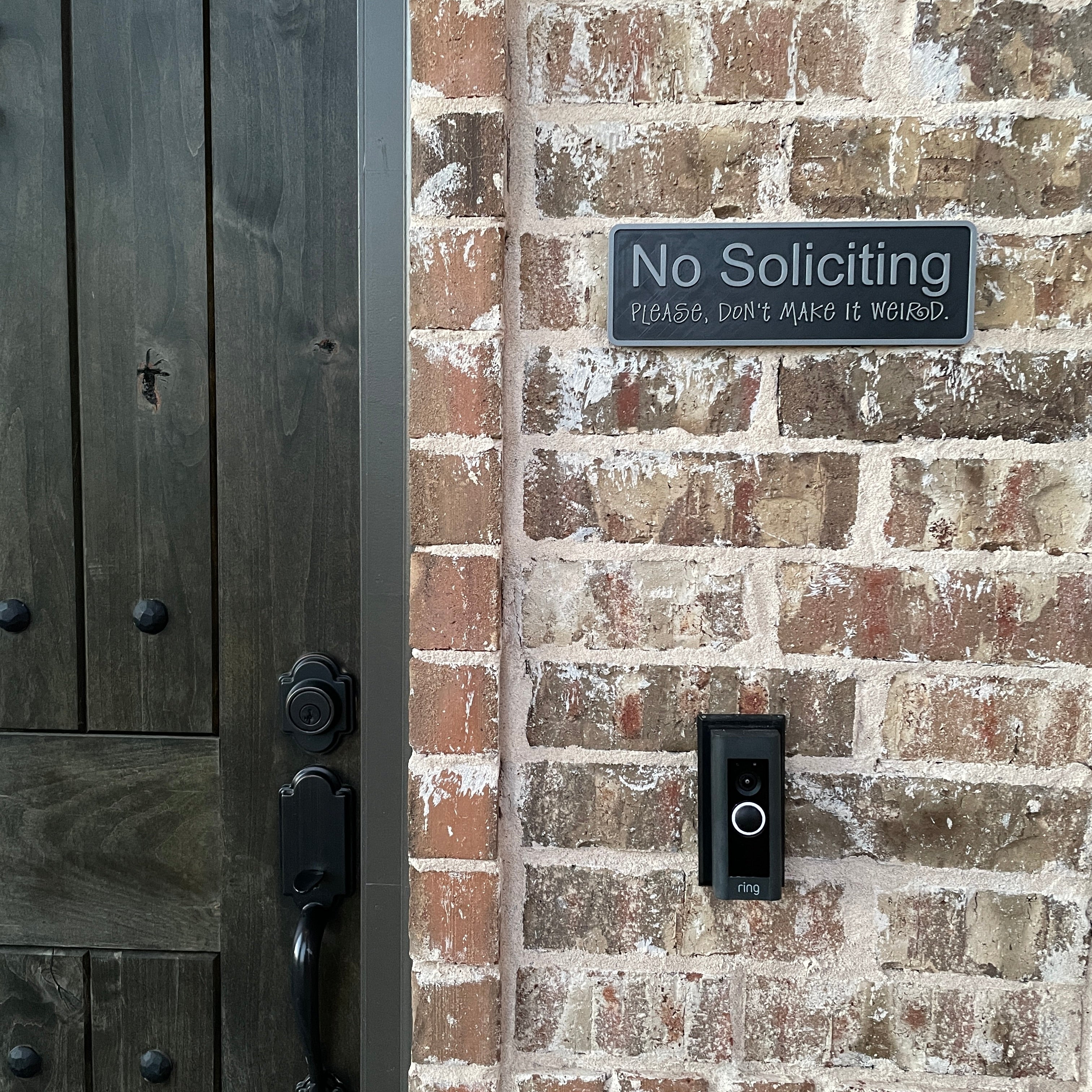 No Soliciting – Custom Entrance Sign