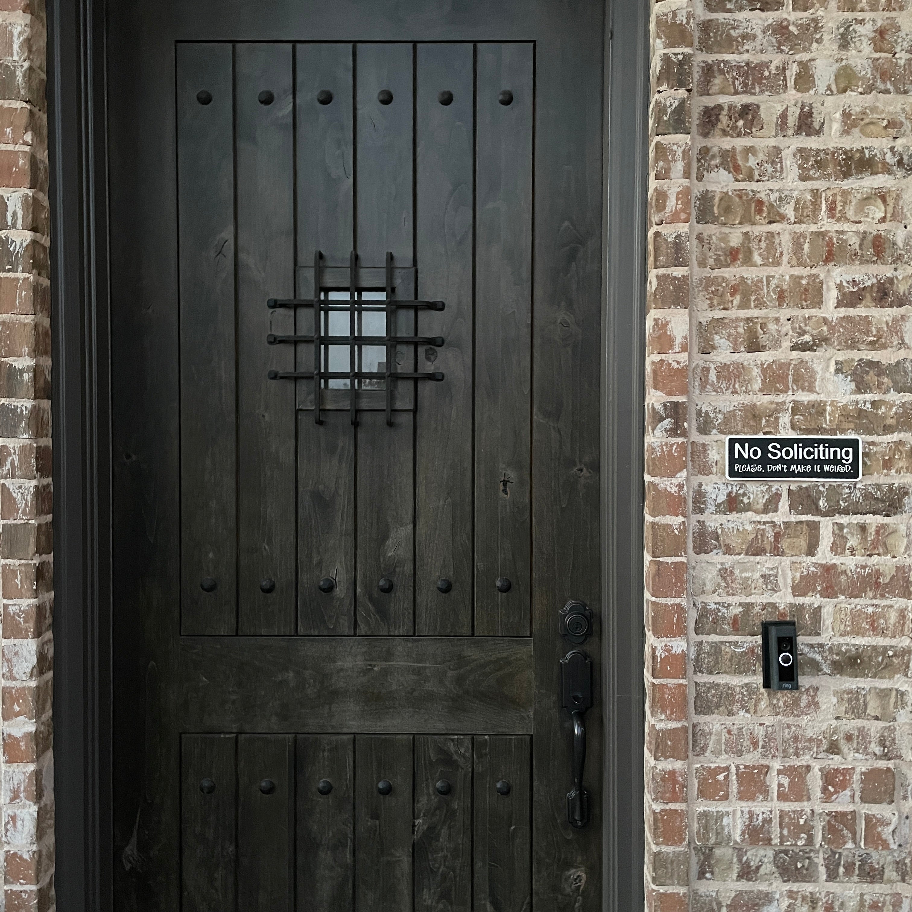 No Soliciting – Custom Entrance Sign