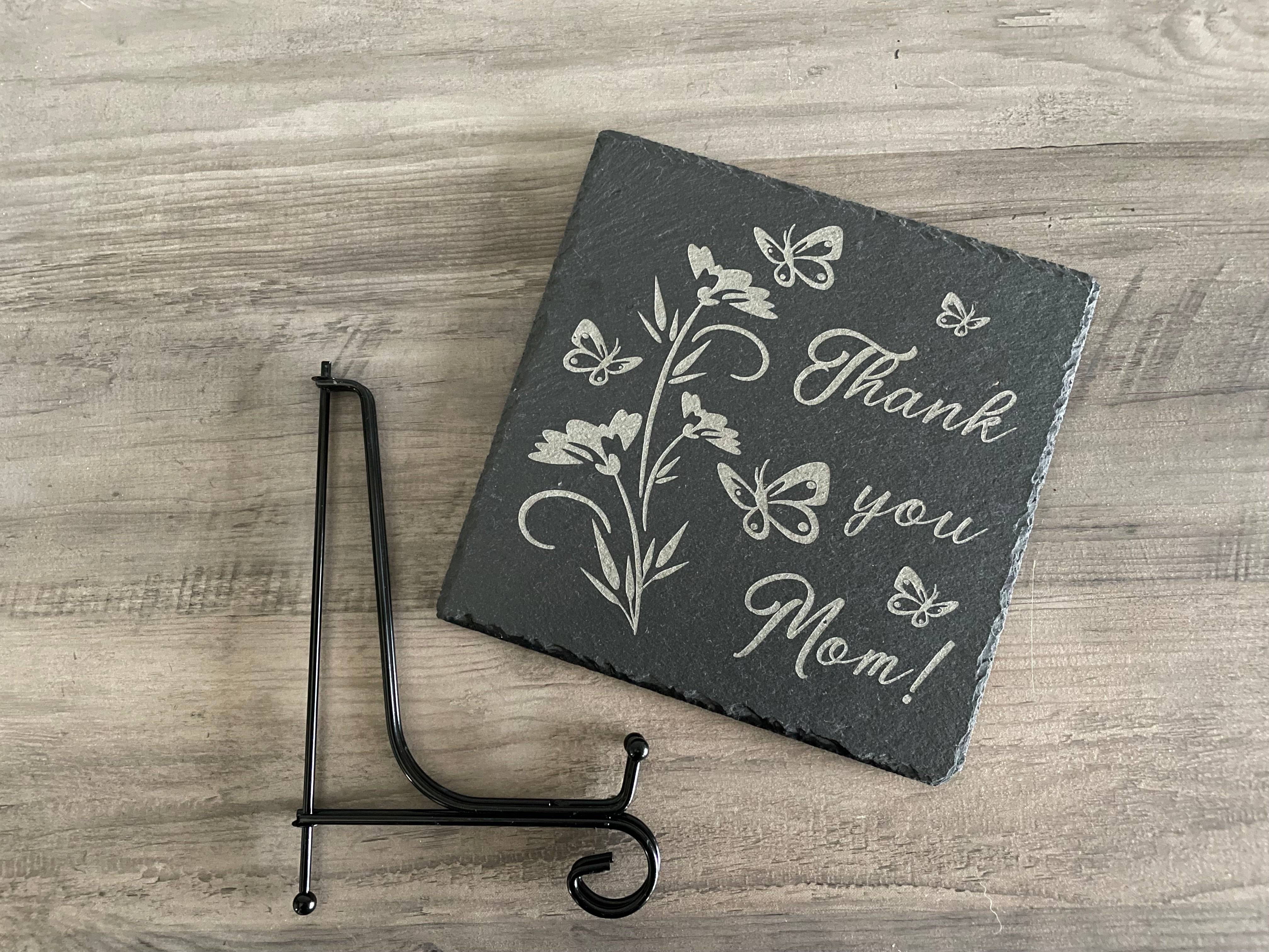Thank You Mom Plaque Ð Engraved Slate Gift for MomÕs Appreciationv