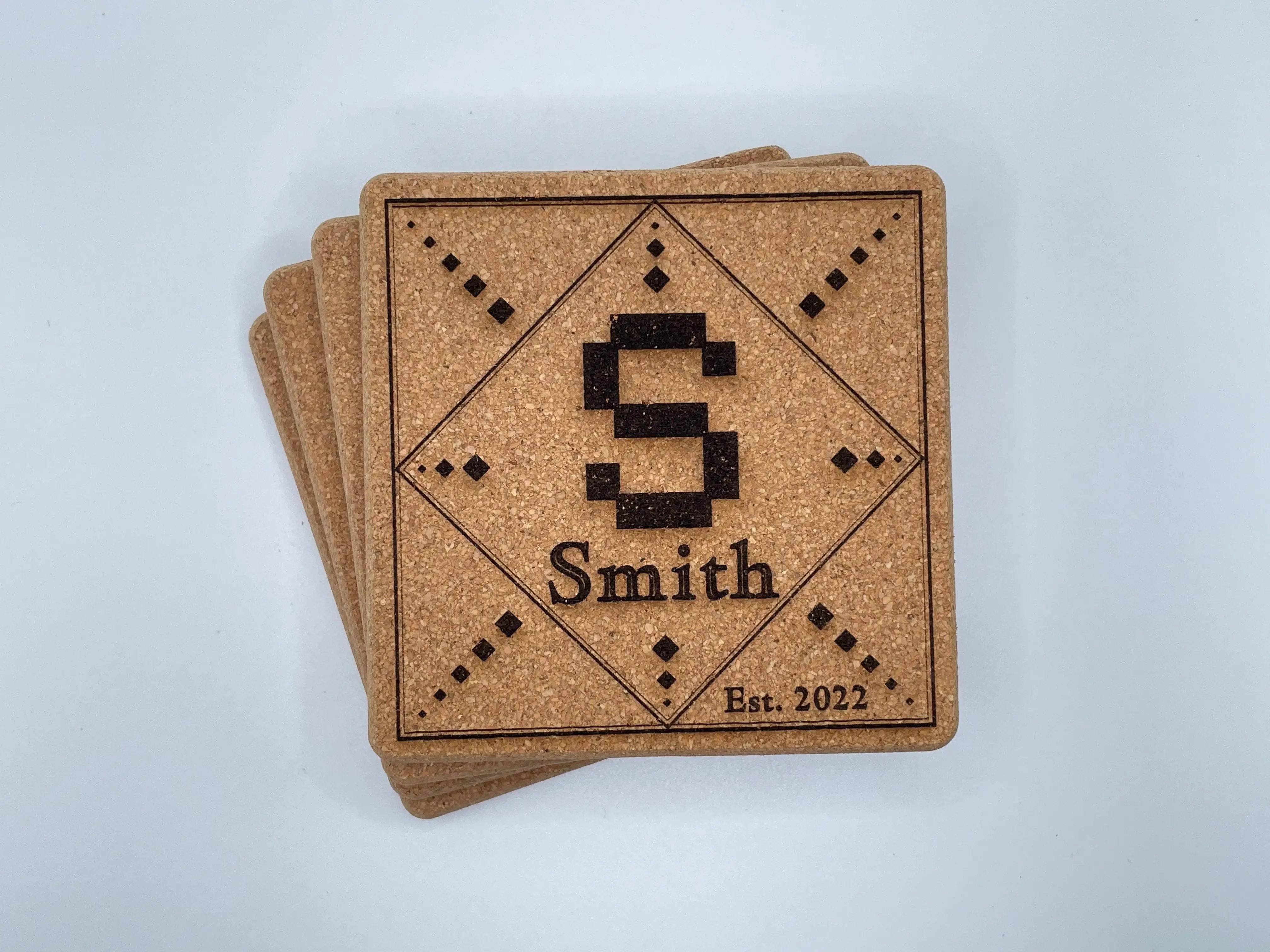 8-Bit Squares Custom Coaster Square Set of 4