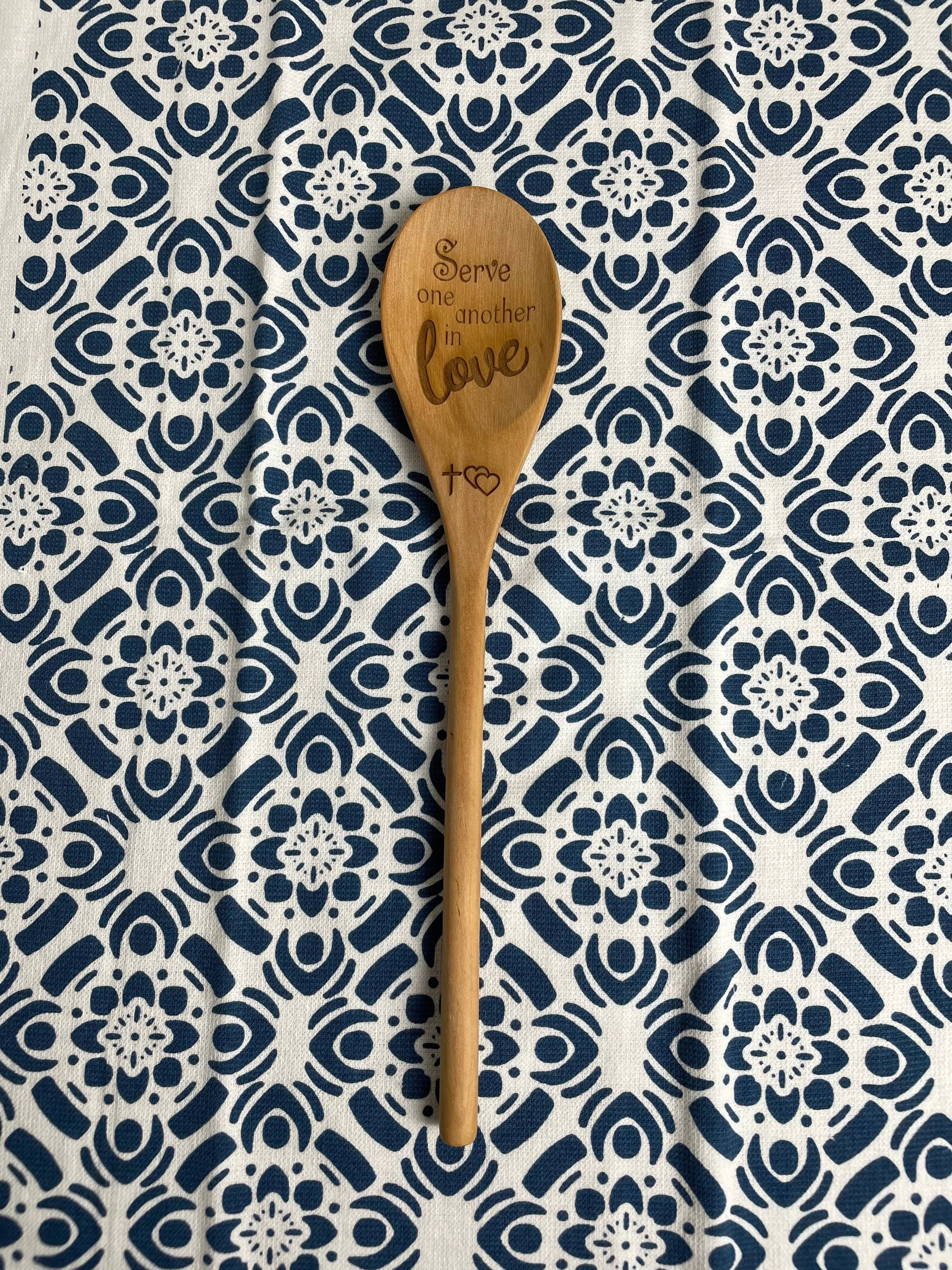 Serve with Love: Laser-Engraved Wooden Spoon, a Reminder of Kindness