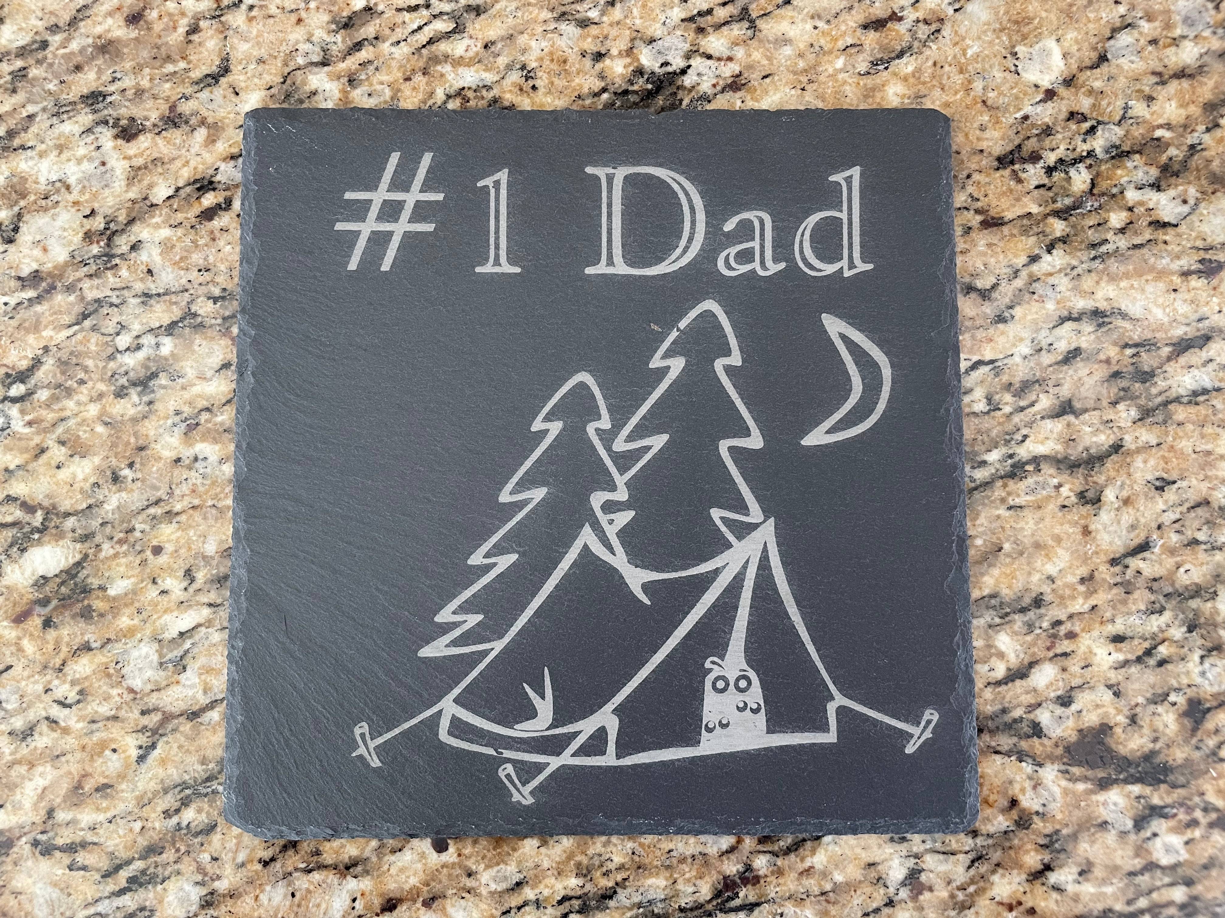 #1 Dad Plaque - Slate