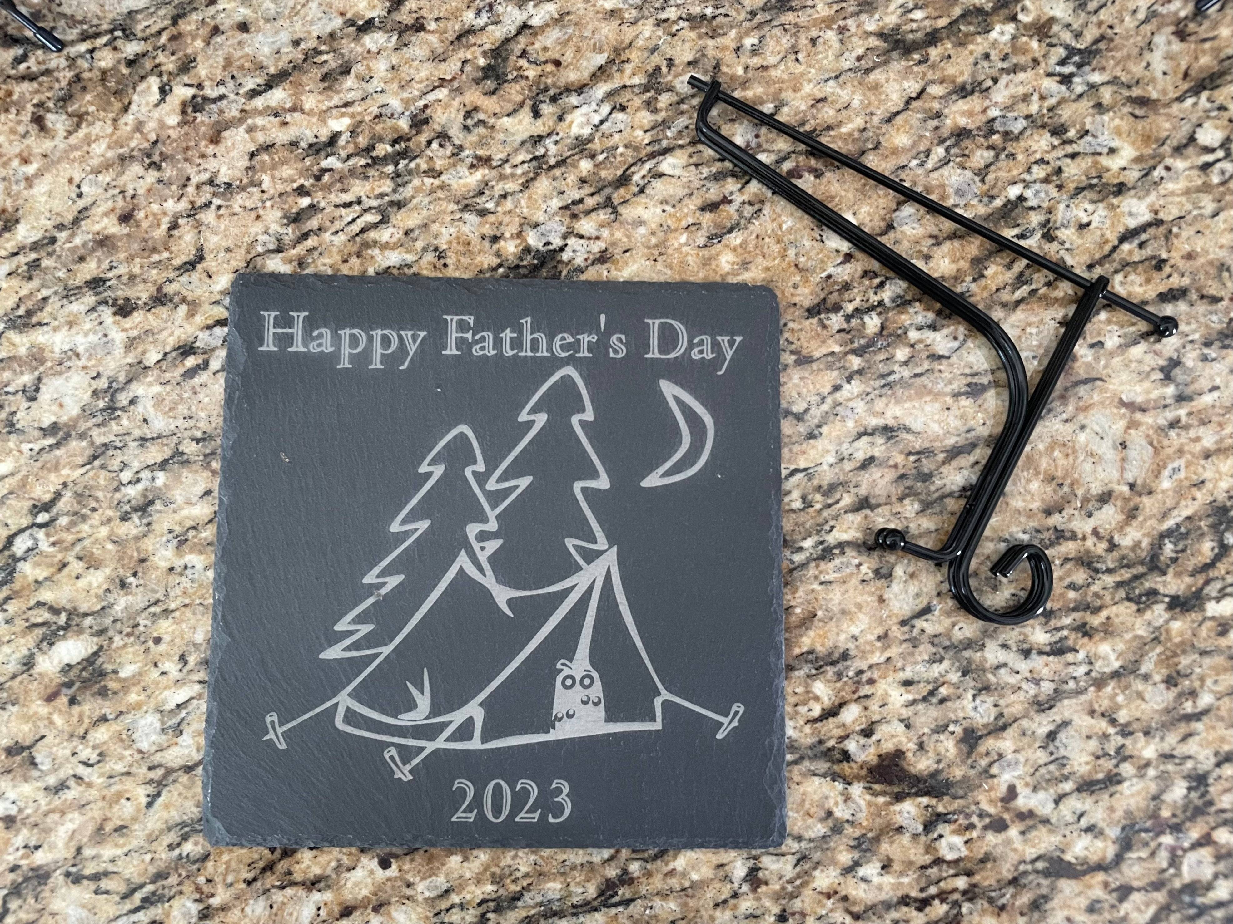 Happy Father's Day Plaque - Slate