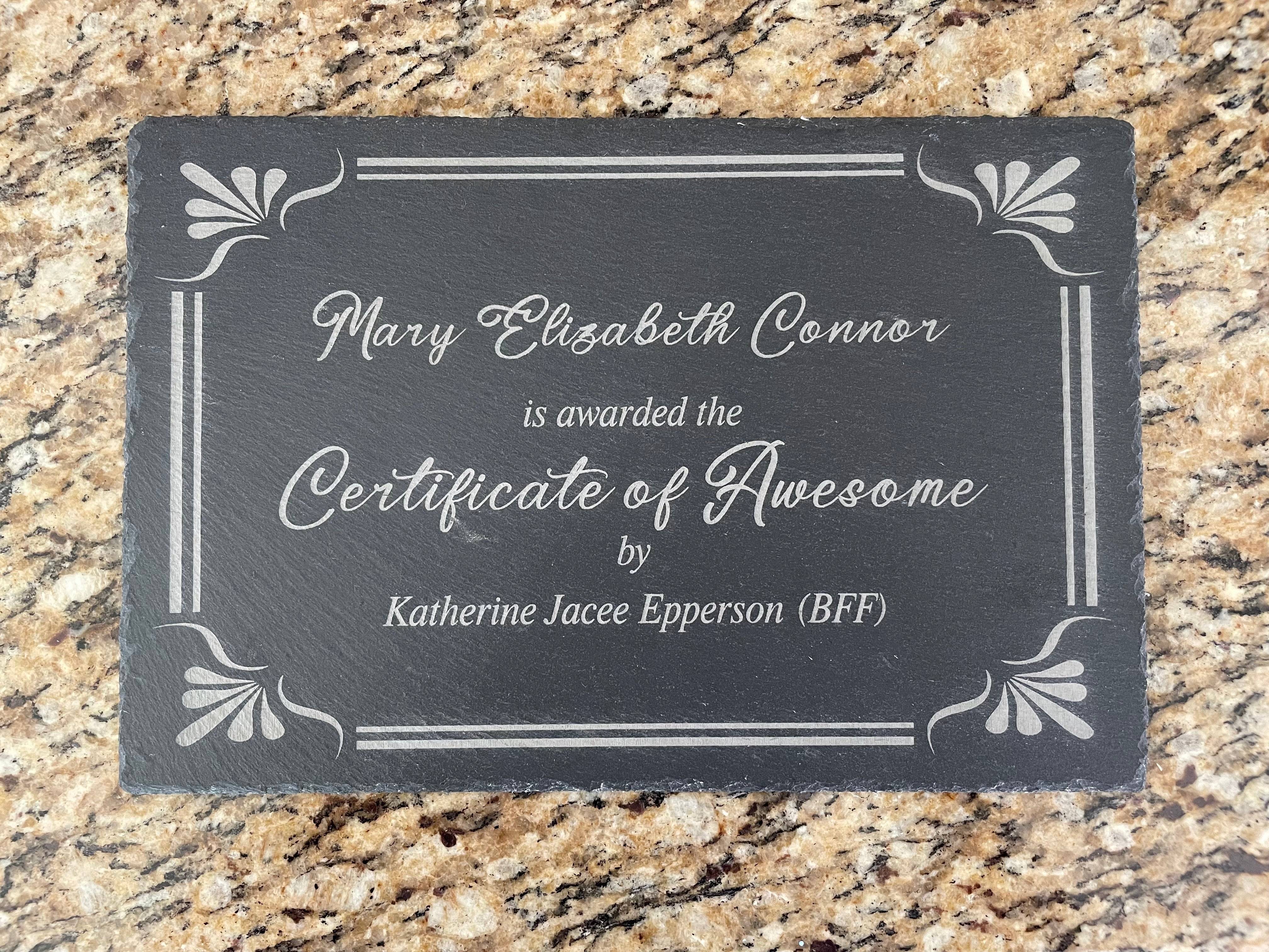 Customizable Certificate - Slate