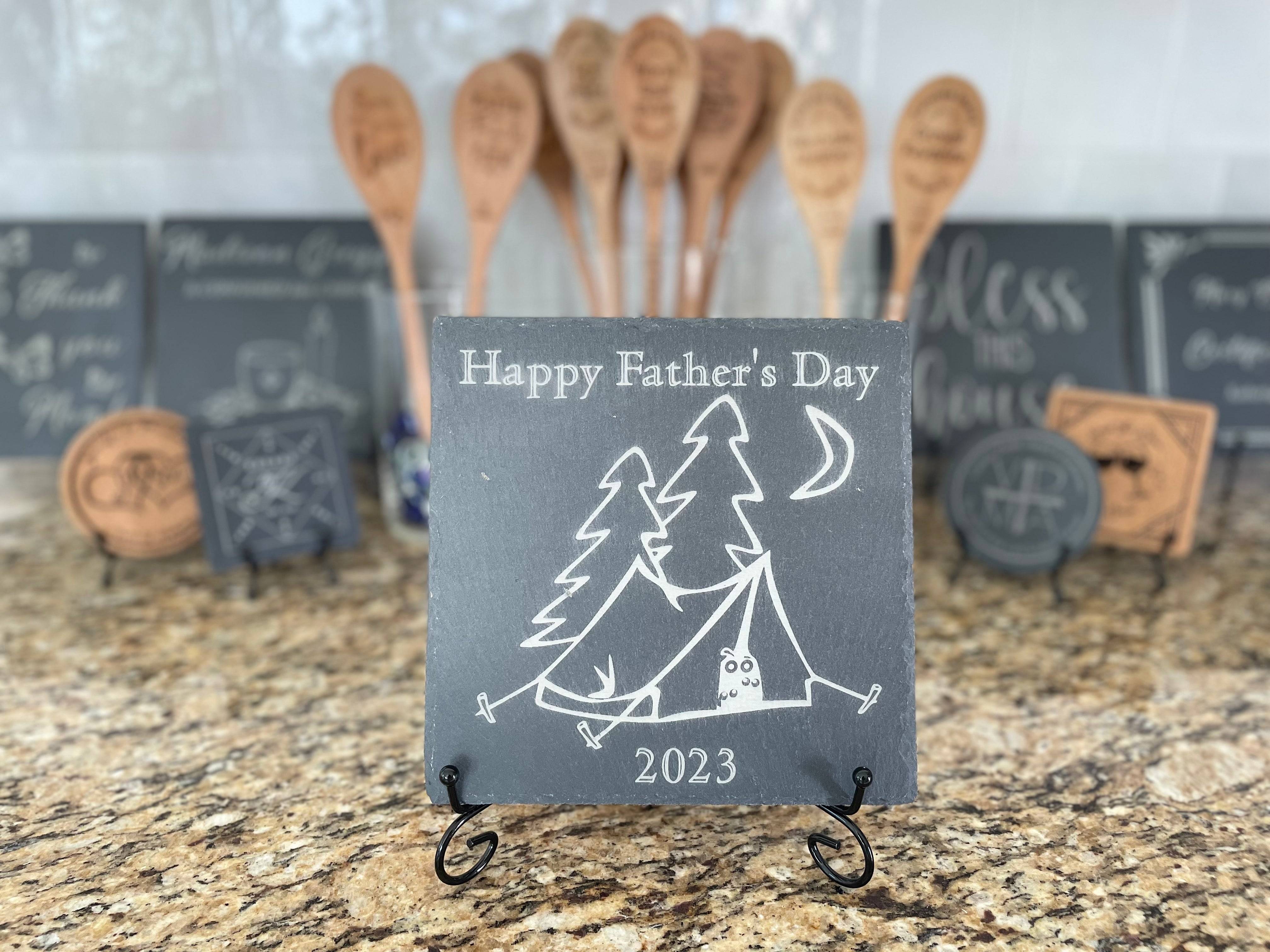 Happy Father's Day Plaque - Slate