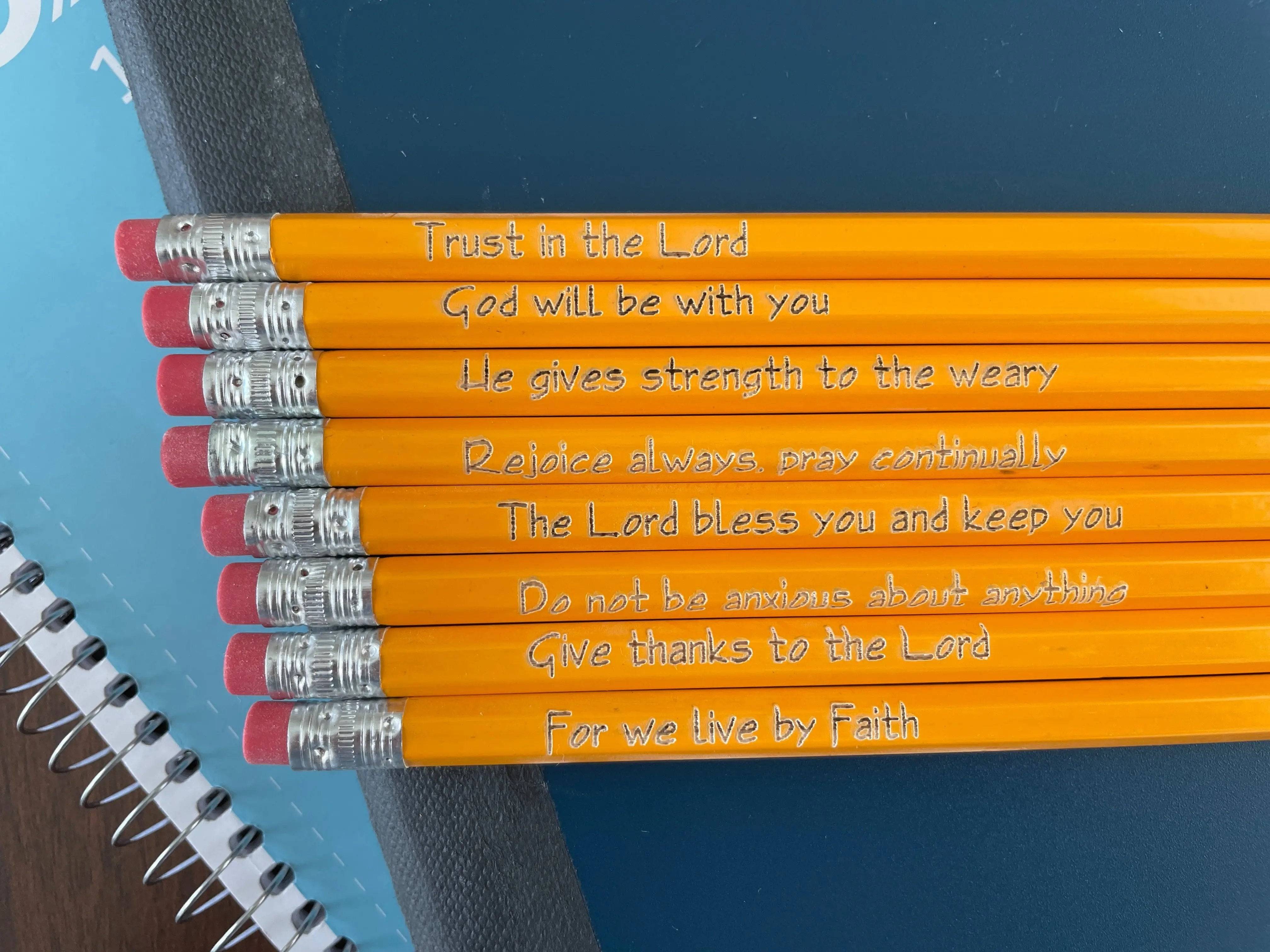 Engraved Inspirational Pencil Set 3