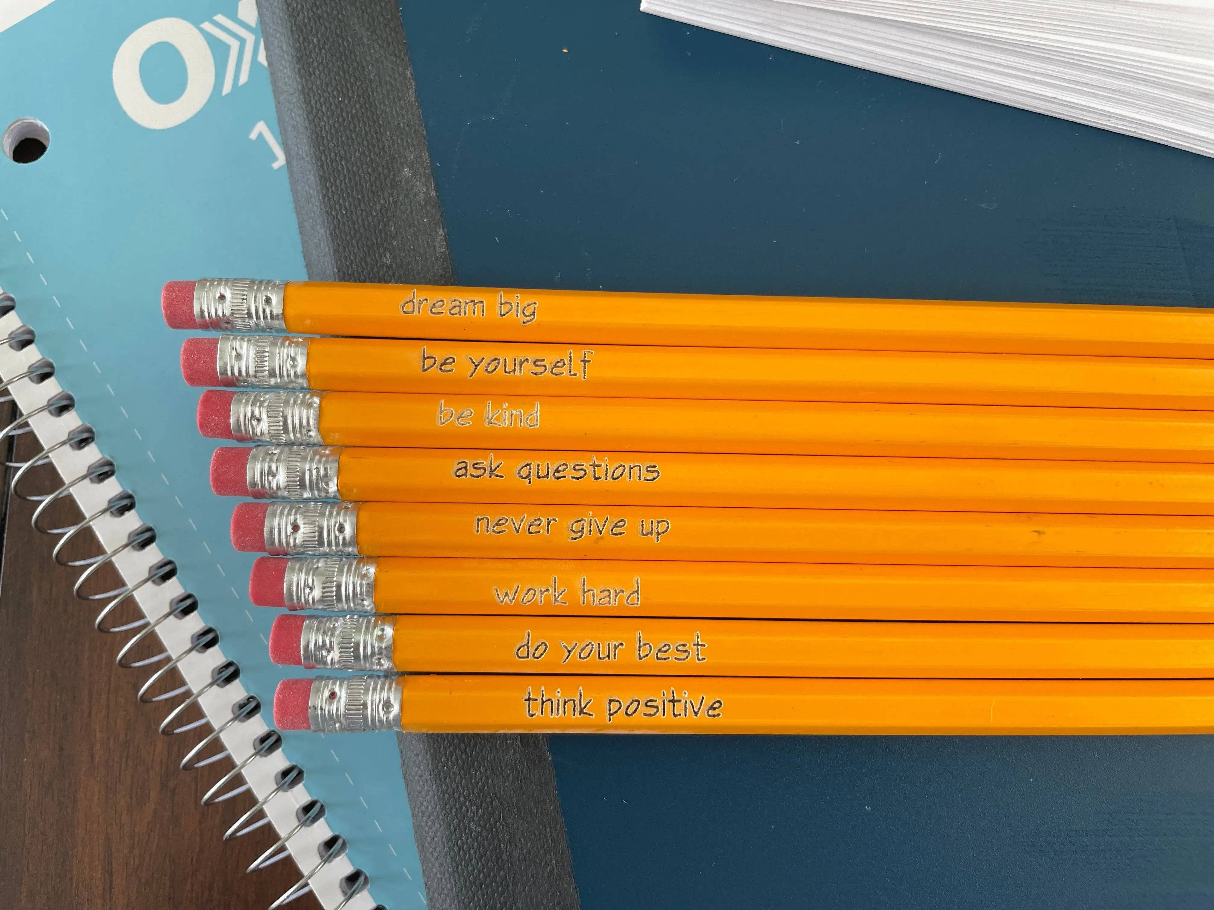 Engraved Inspirational Pencil Set 2