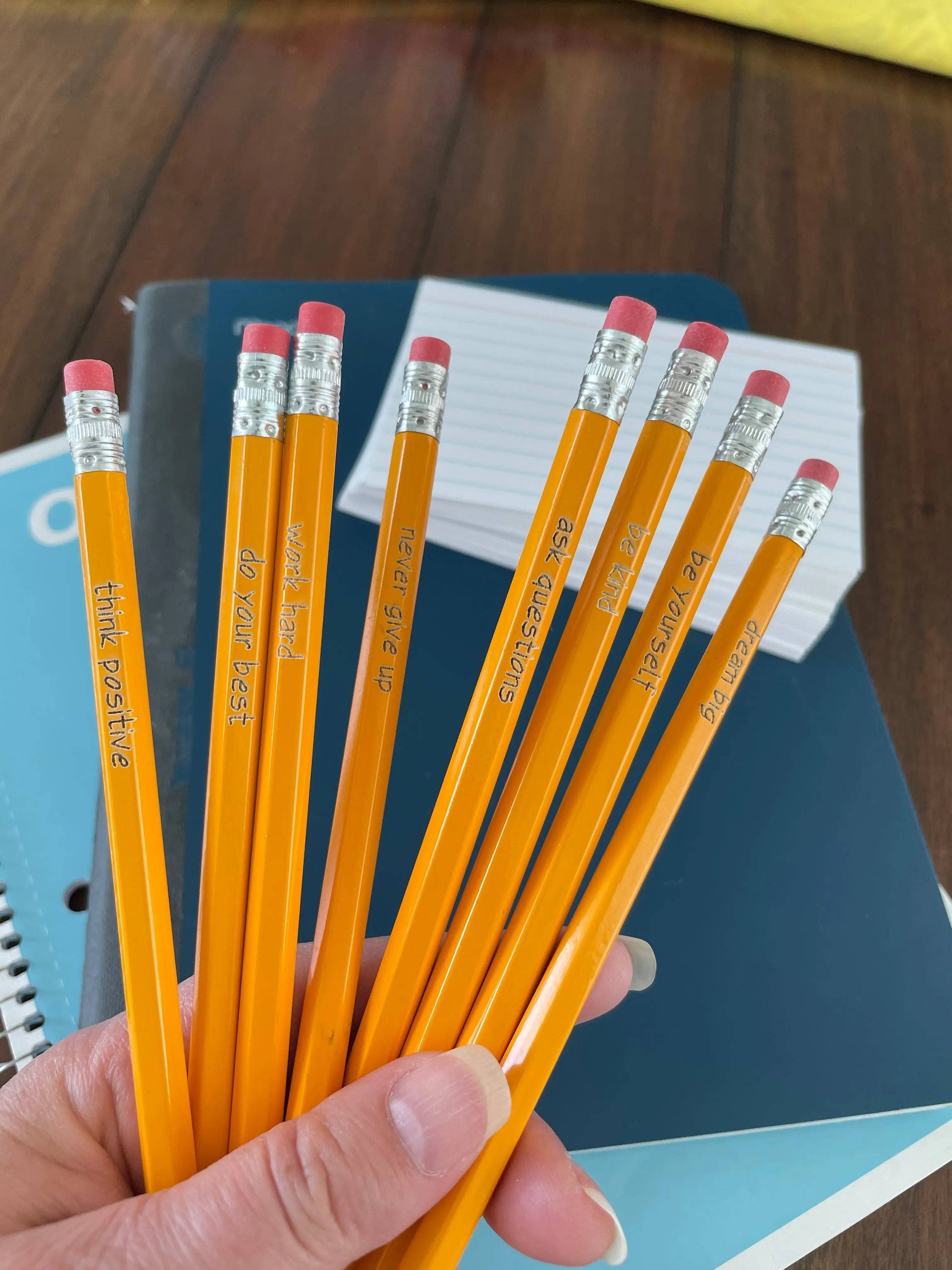 Engraved Inspirational Pencil Set 2