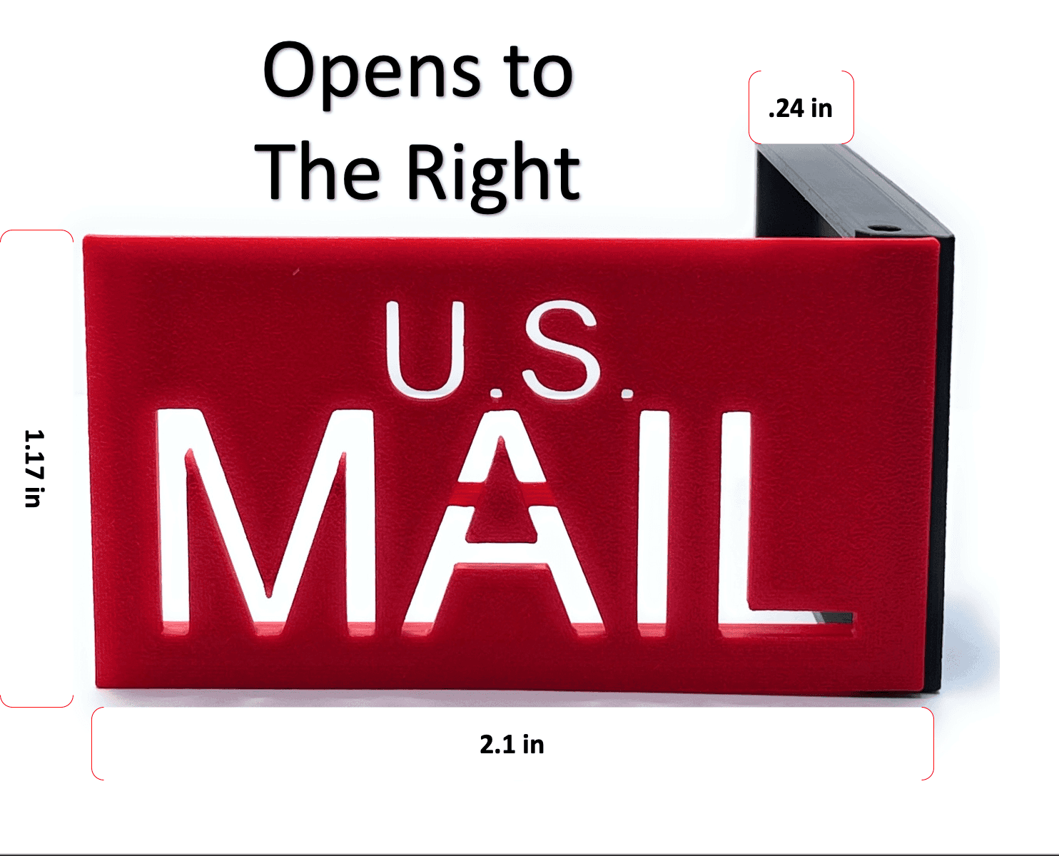 Mailbox Flag opens to the right