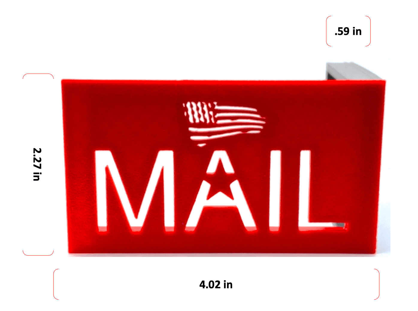 Larger size for better visibility on this mailbox flag for stone and brick mailboxes.