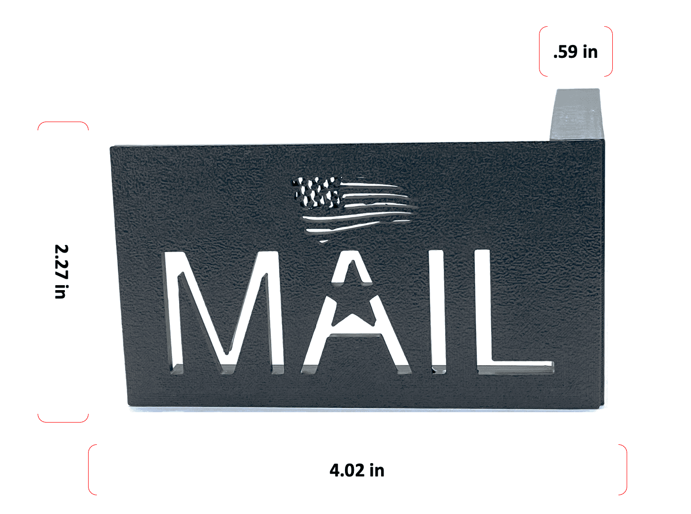 Mailbox Flag for Stone or Brick Mailboxes is a larger size for increased visibility in the open position. The black color of this unique flag will blend in if placed on a black mailbox.