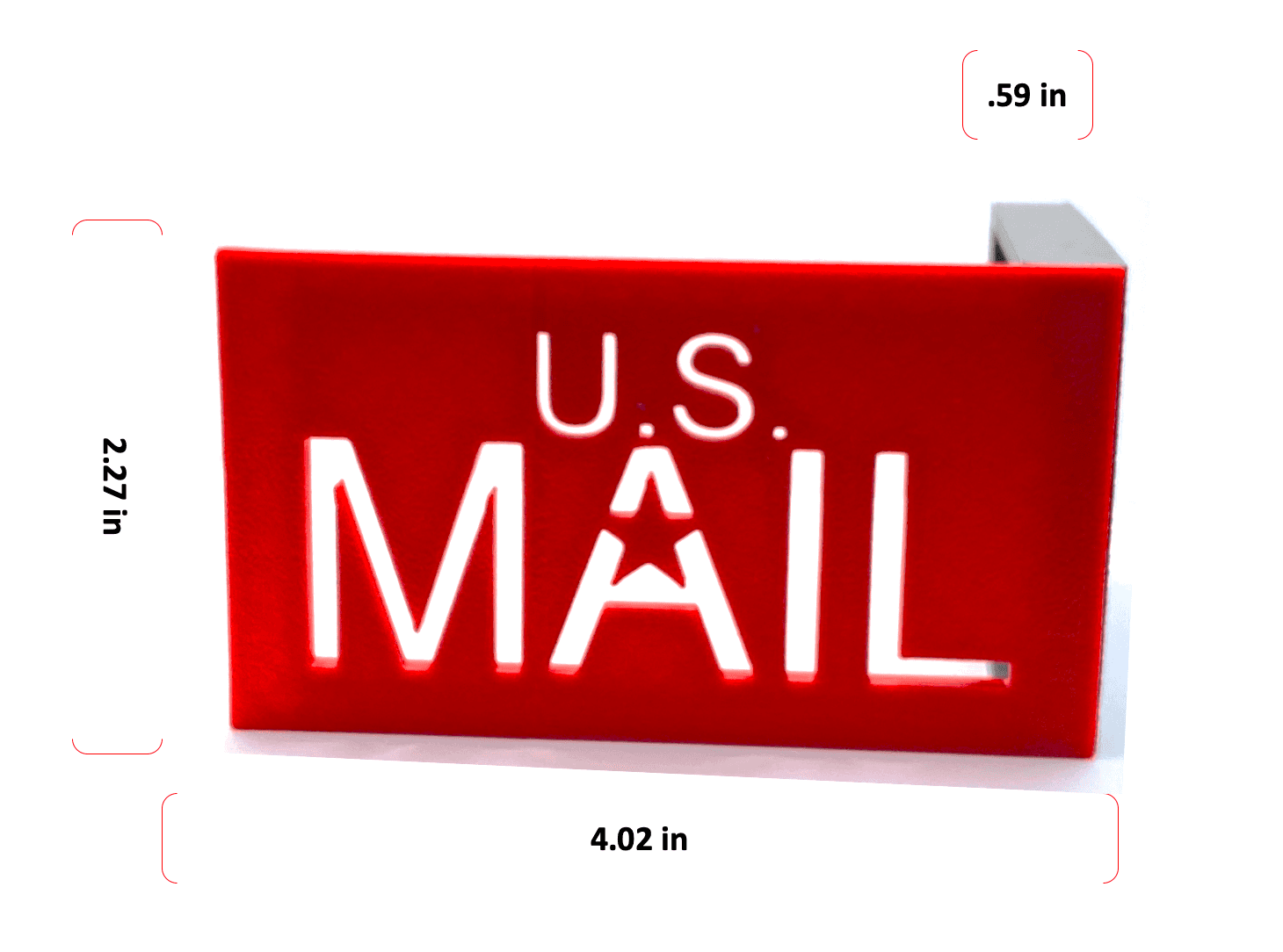 US MAIL Mailbox Flag for Stone or Brick Mailboxes