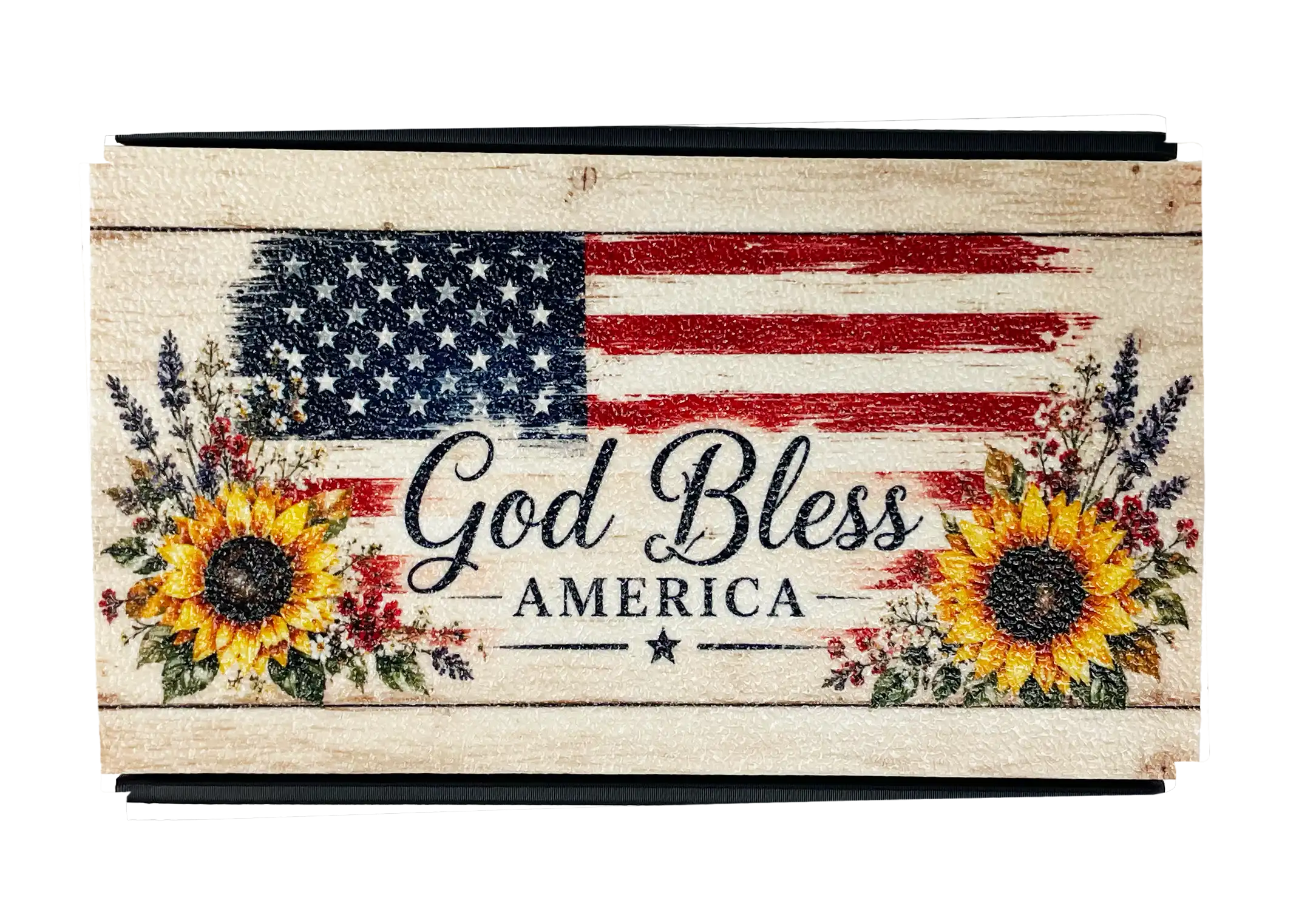 God Bless America Sunflower Front-Mount Mailbox Flag | Universal Mailbox Flag Replacement
