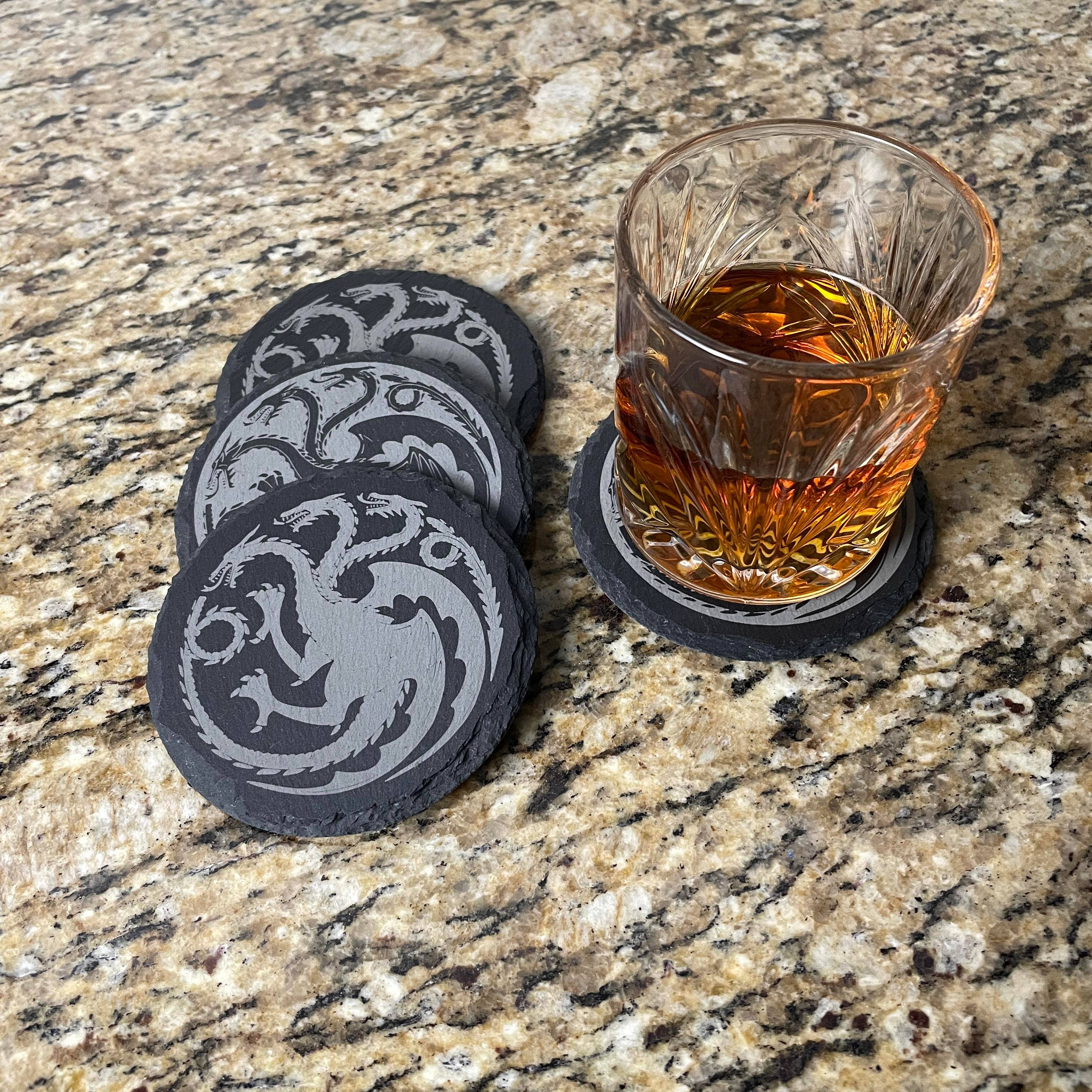 Dragon Slate Coasters Ð Iconic & Durable Drink Coaster Set