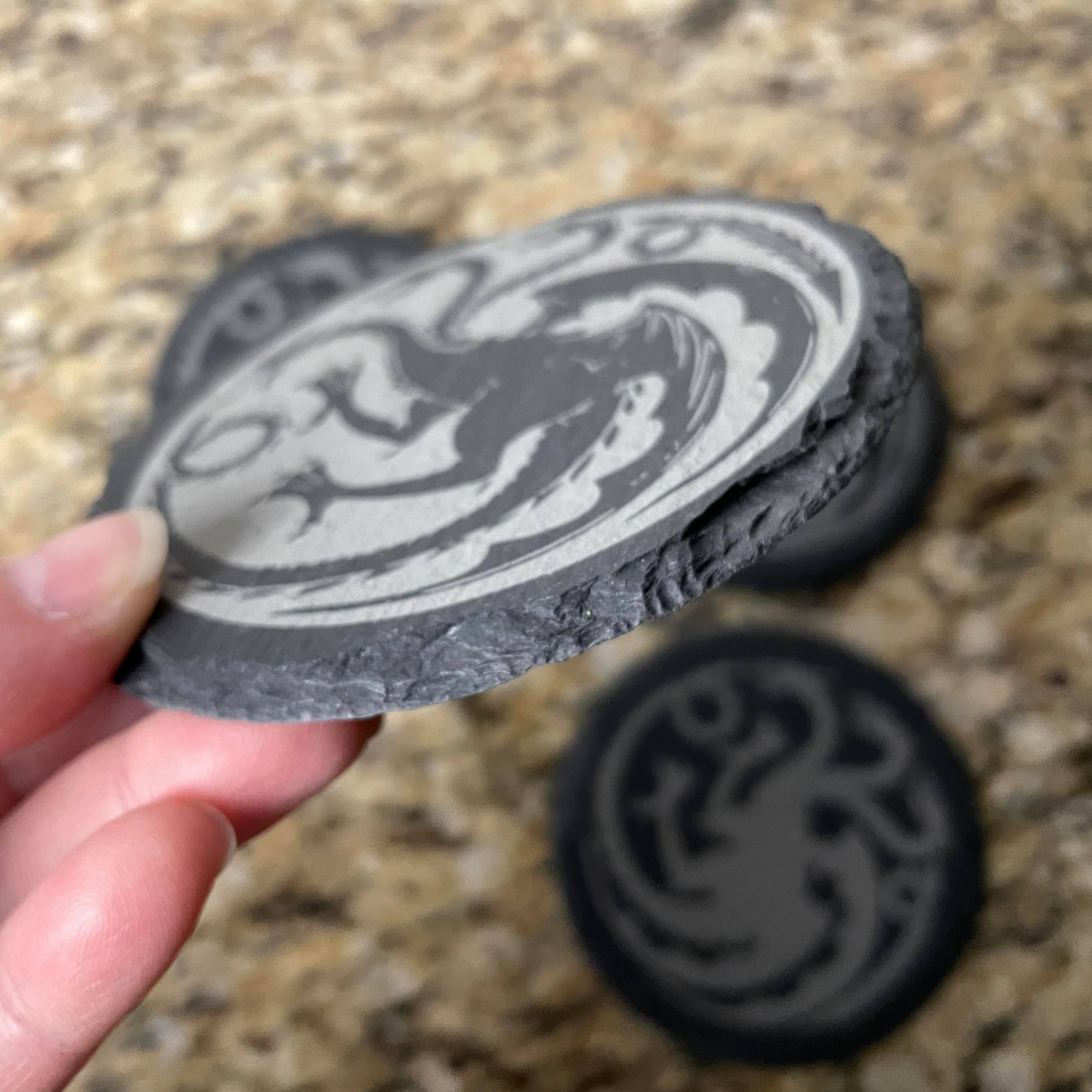 Dragon Slate Coasters Ð Iconic & Durable Drink Coaster Set