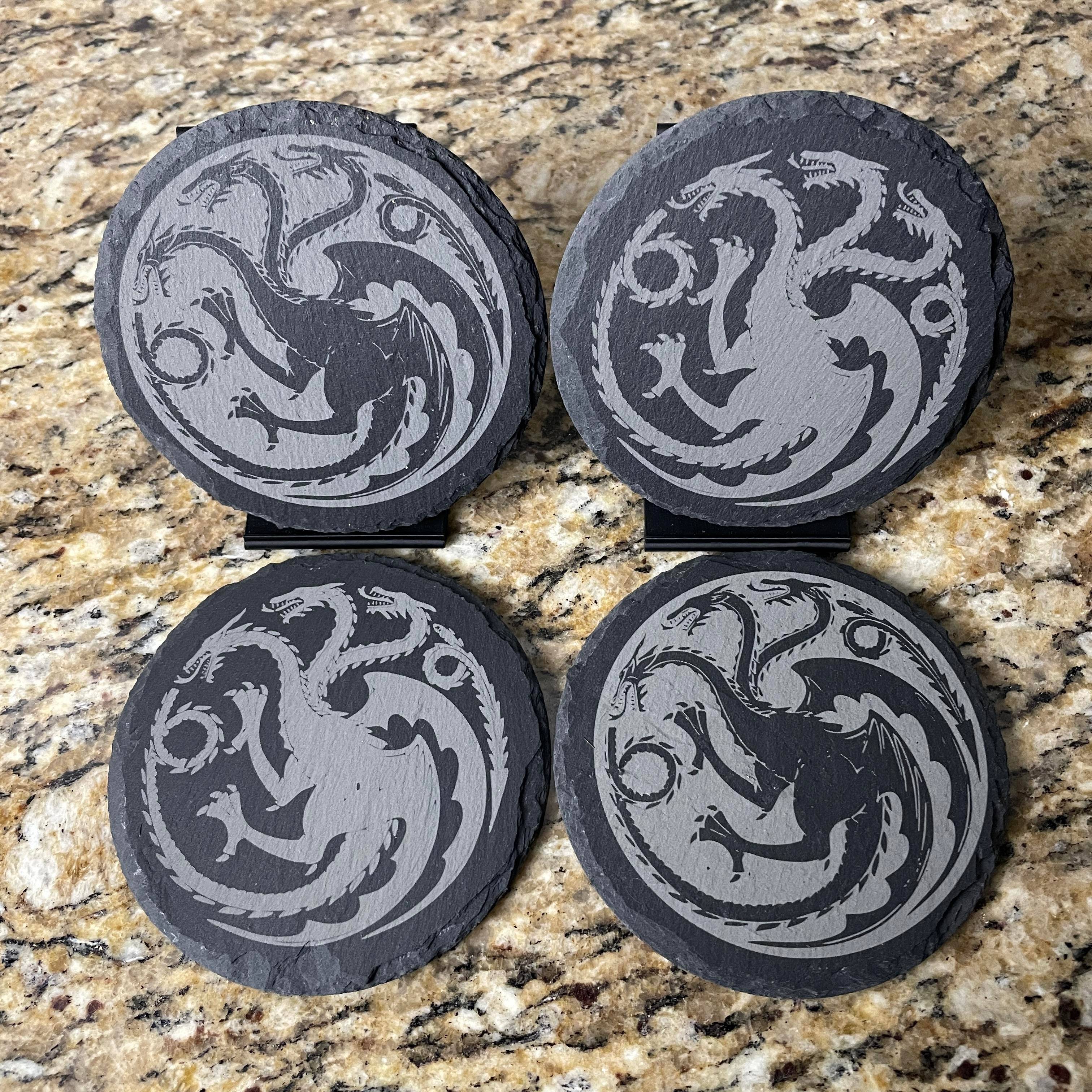 Dragon Slate Coasters Ð Iconic & Durable Drink Coaster Set