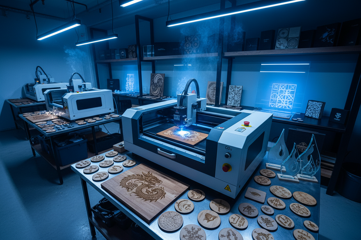 create a image for a laser engraving business