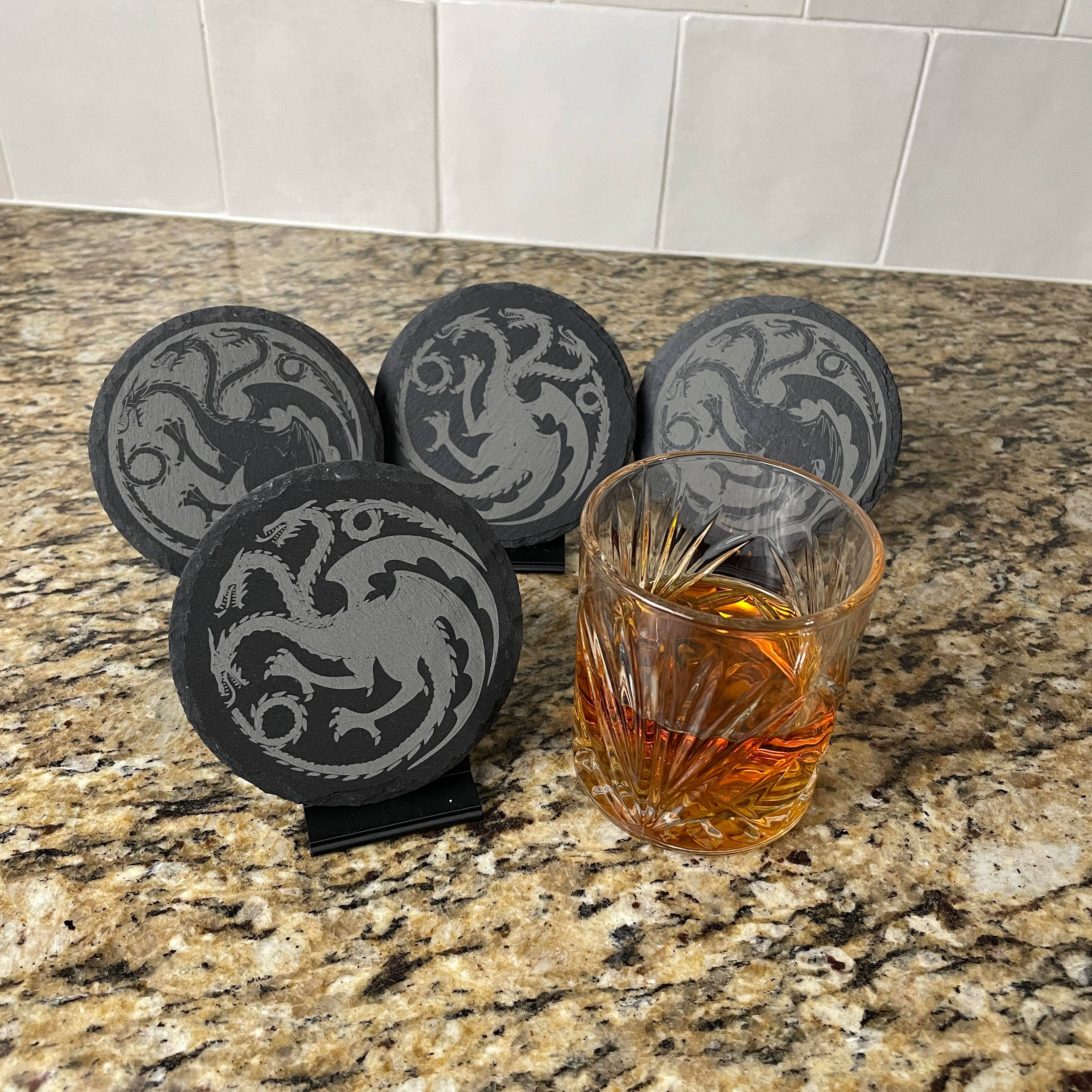 Dragon Slate Coasters Ð Iconic & Durable Drink Coaster Set