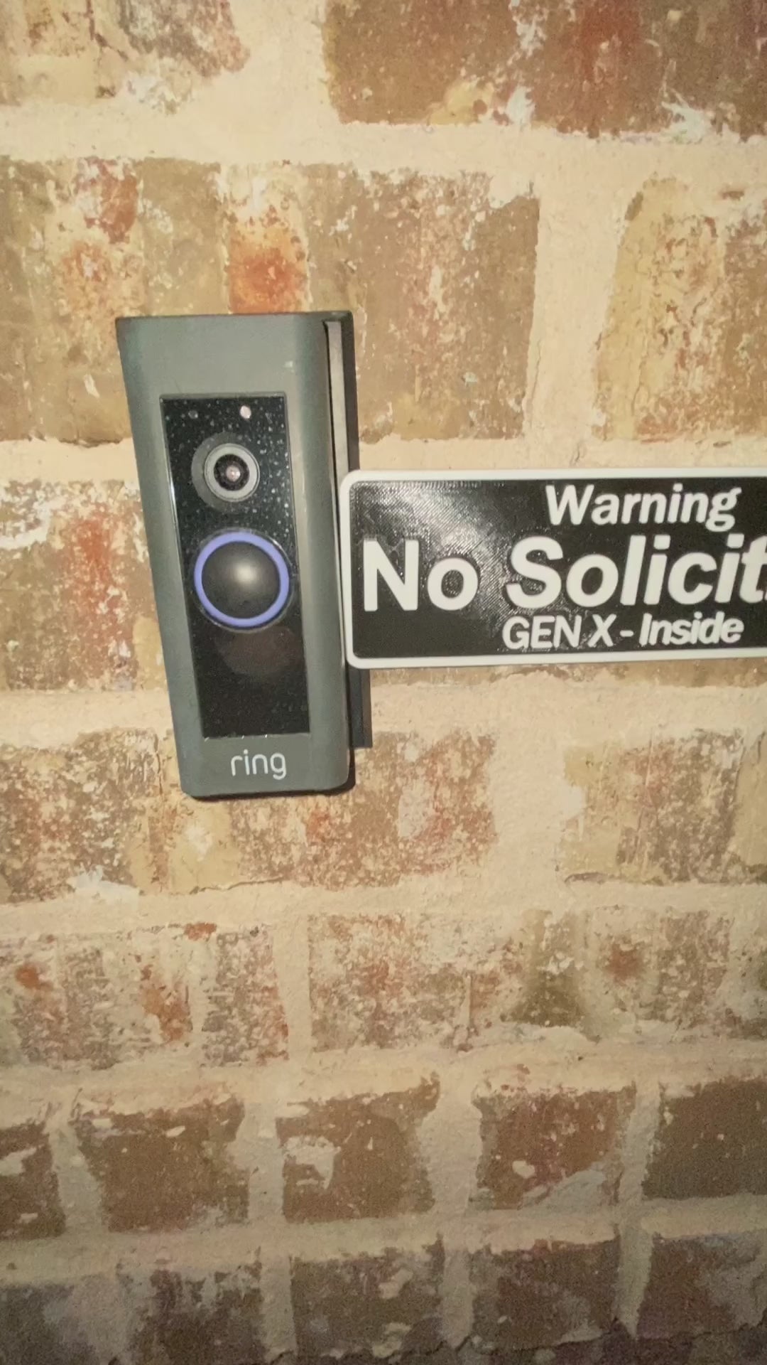 No Soliciting Gen X Inside custom sign