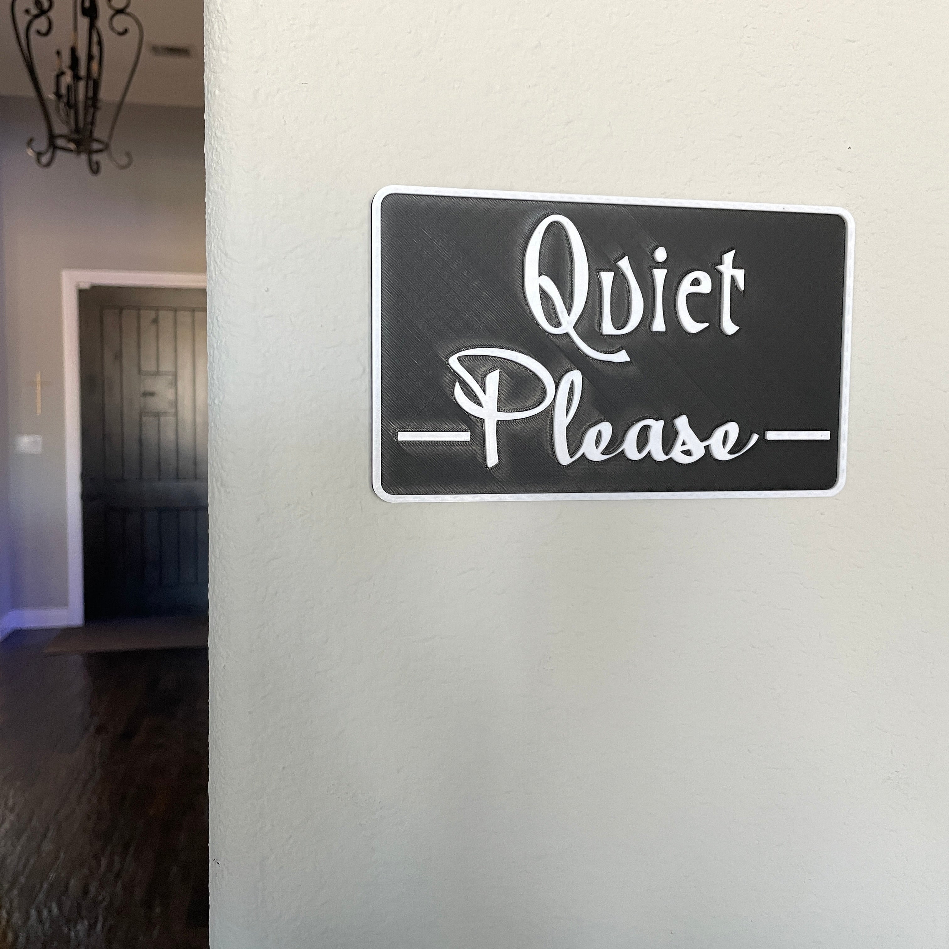 Quiet Please Custom Sign Ð 3D Hanging Sign for Offices & Businesses