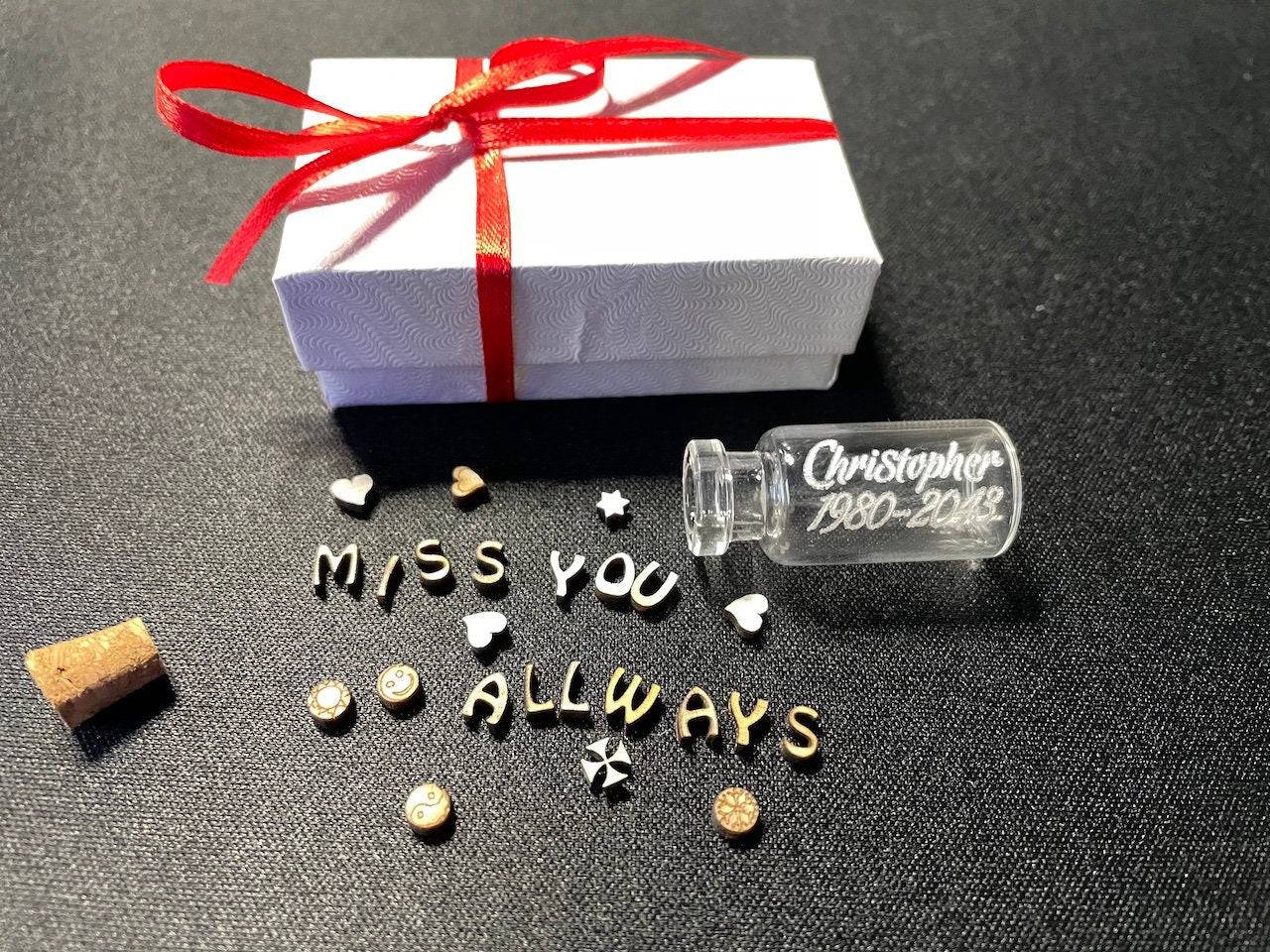 Personalized Memorial Keepsake Message in a Bottle