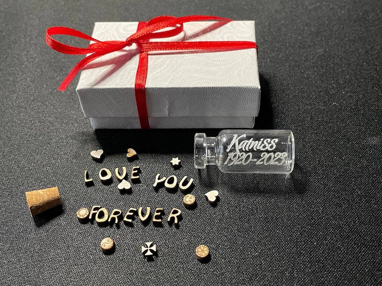 Personalized Memorial Keepsake Message in a Bottle