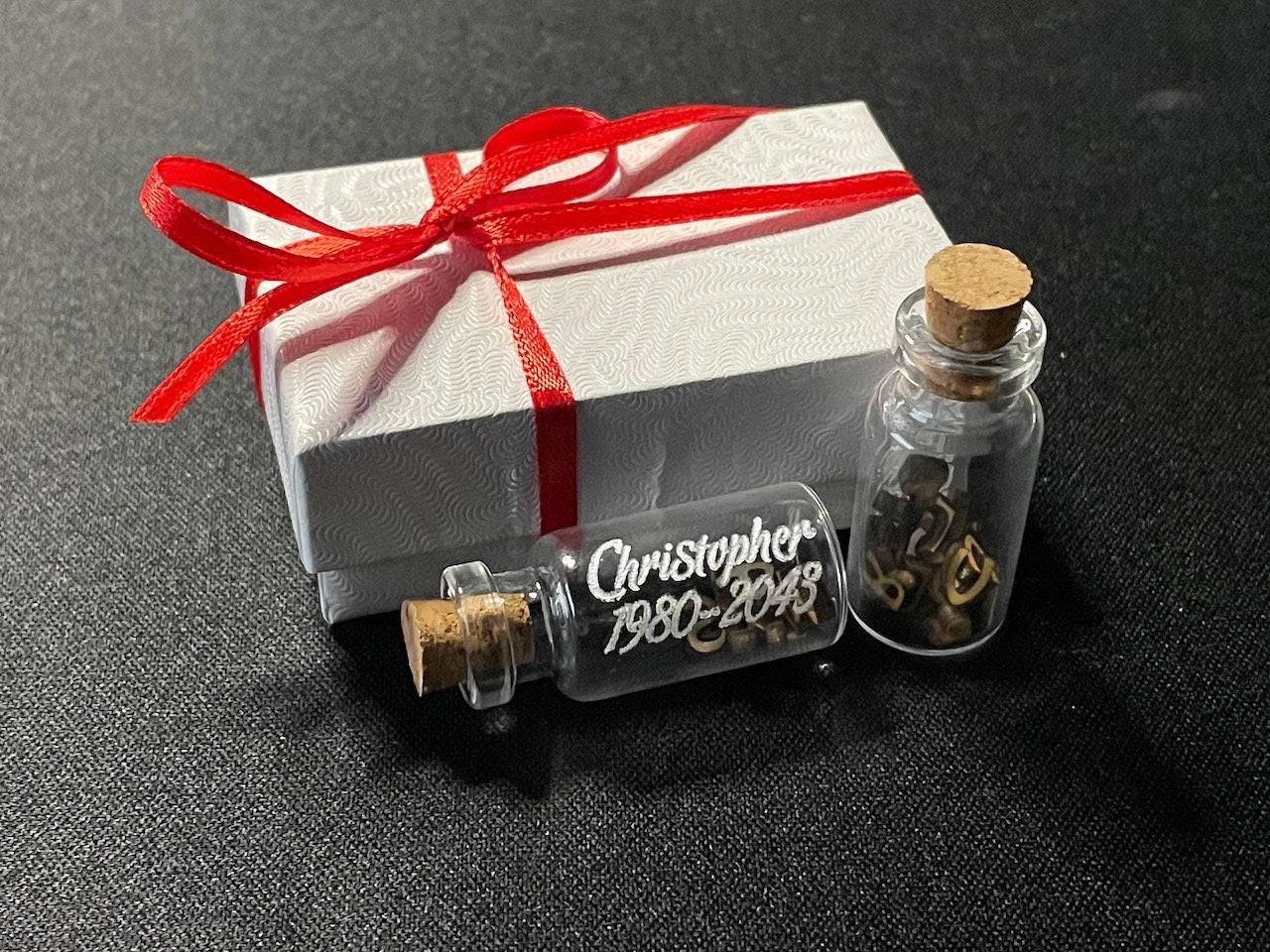 Pet Memorial Personalized Keepsake Message in a bottle