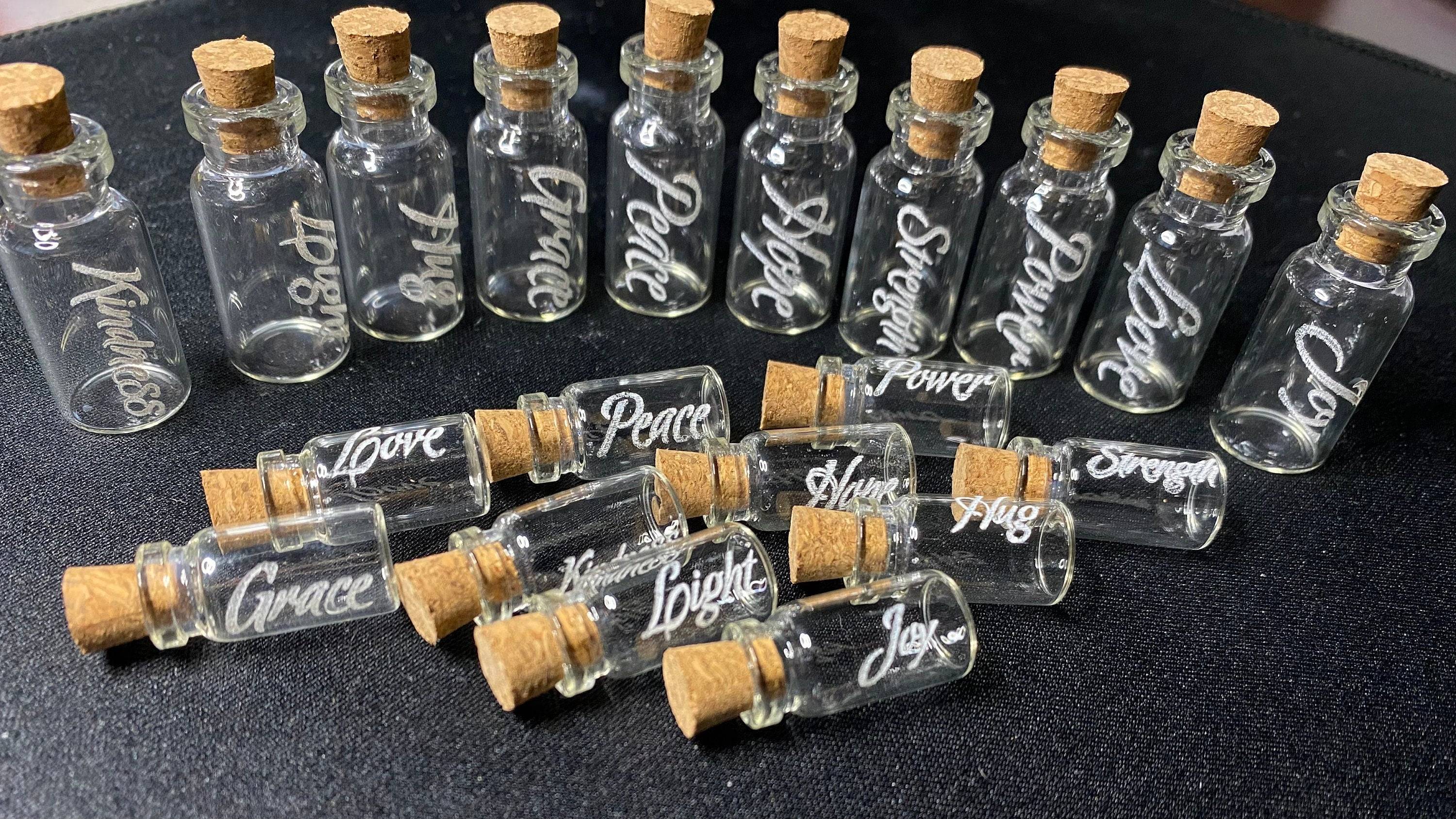 Give a little * Message in a Bottle - Unique Engraved Glass Keepsake