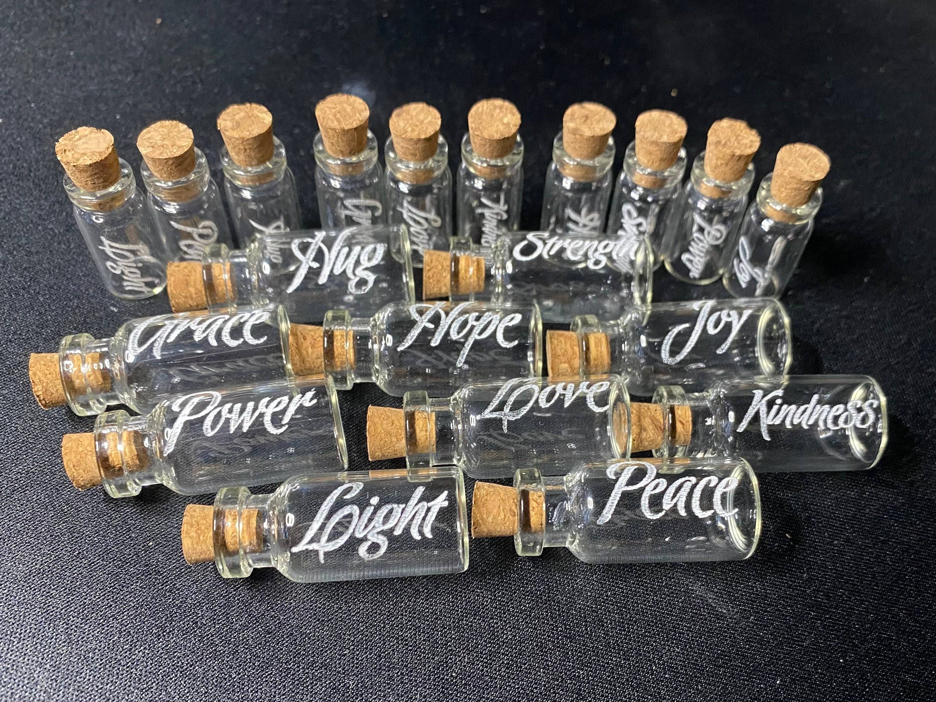 Give a little * Message in a Bottle - Unique Engraved Glass Keepsake