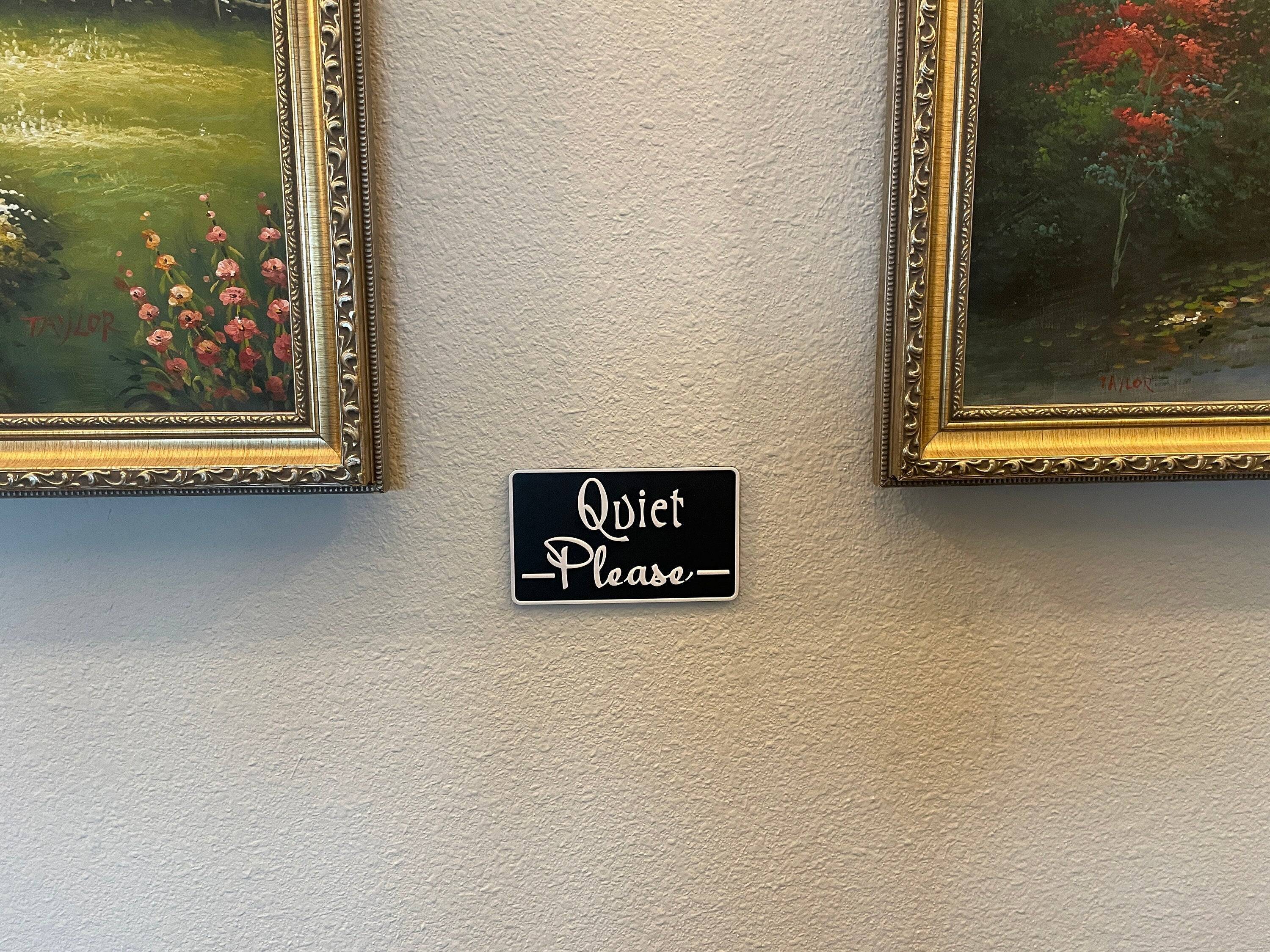 Quiet Please Custom Sign Ð 3D Hanging Sign for Offices & Businesses